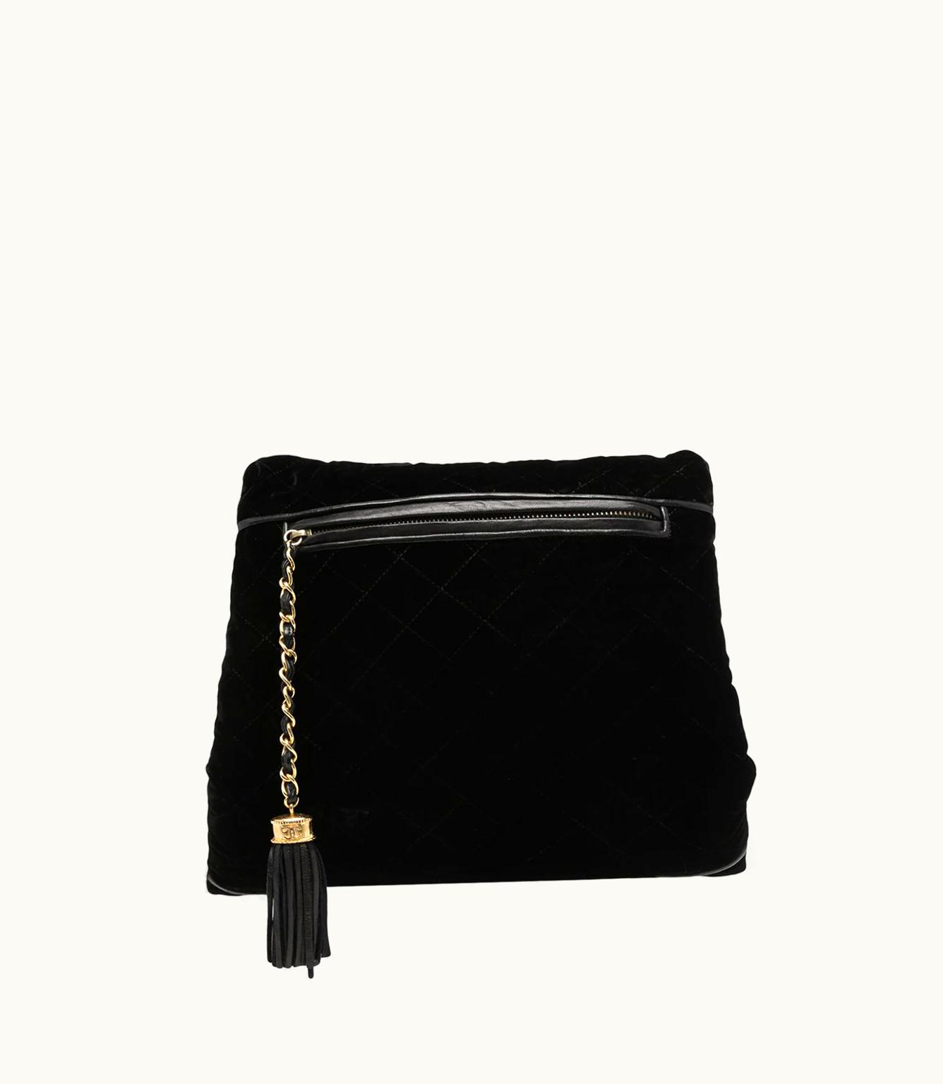 Chanel Chanel 1985-1993 Diamond-Quilted Tassel Clutch