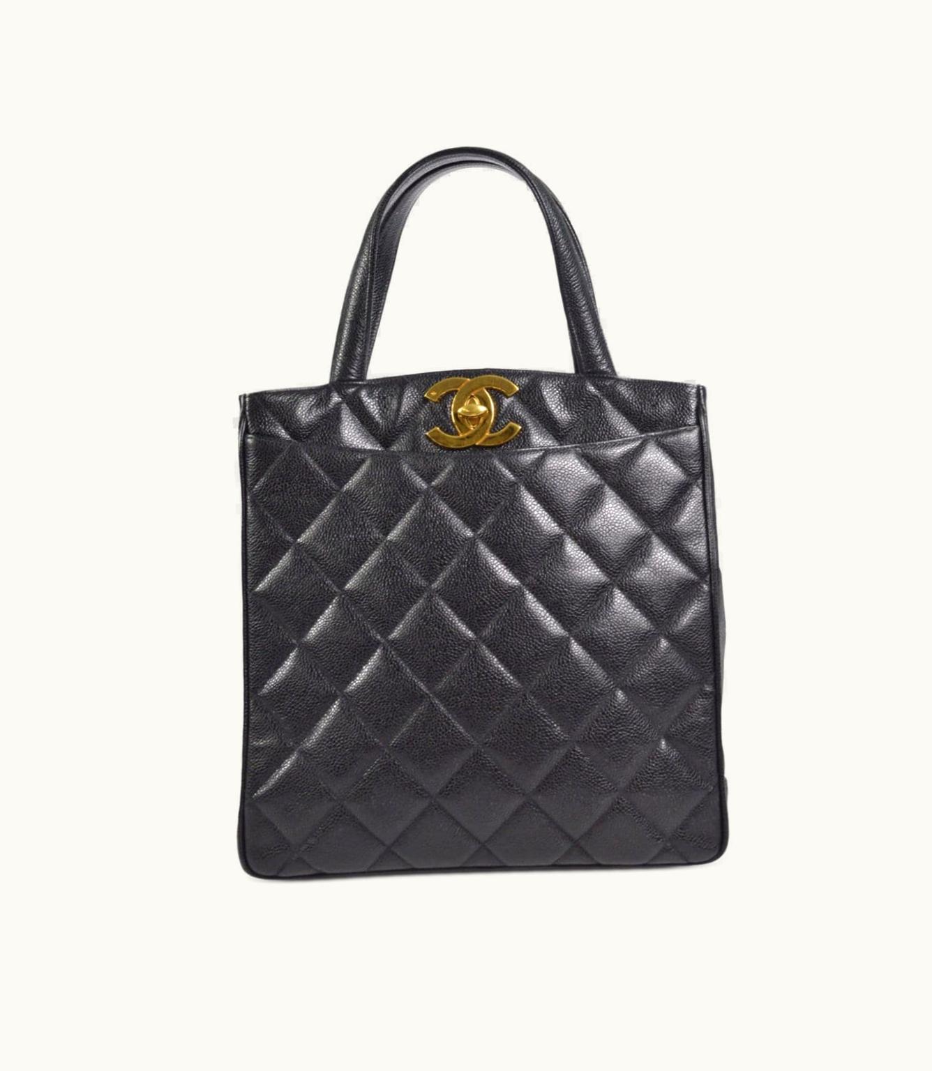 Chanel Chanel 1995 CC Turn-Lock Diamond-Quilted Tote Bag