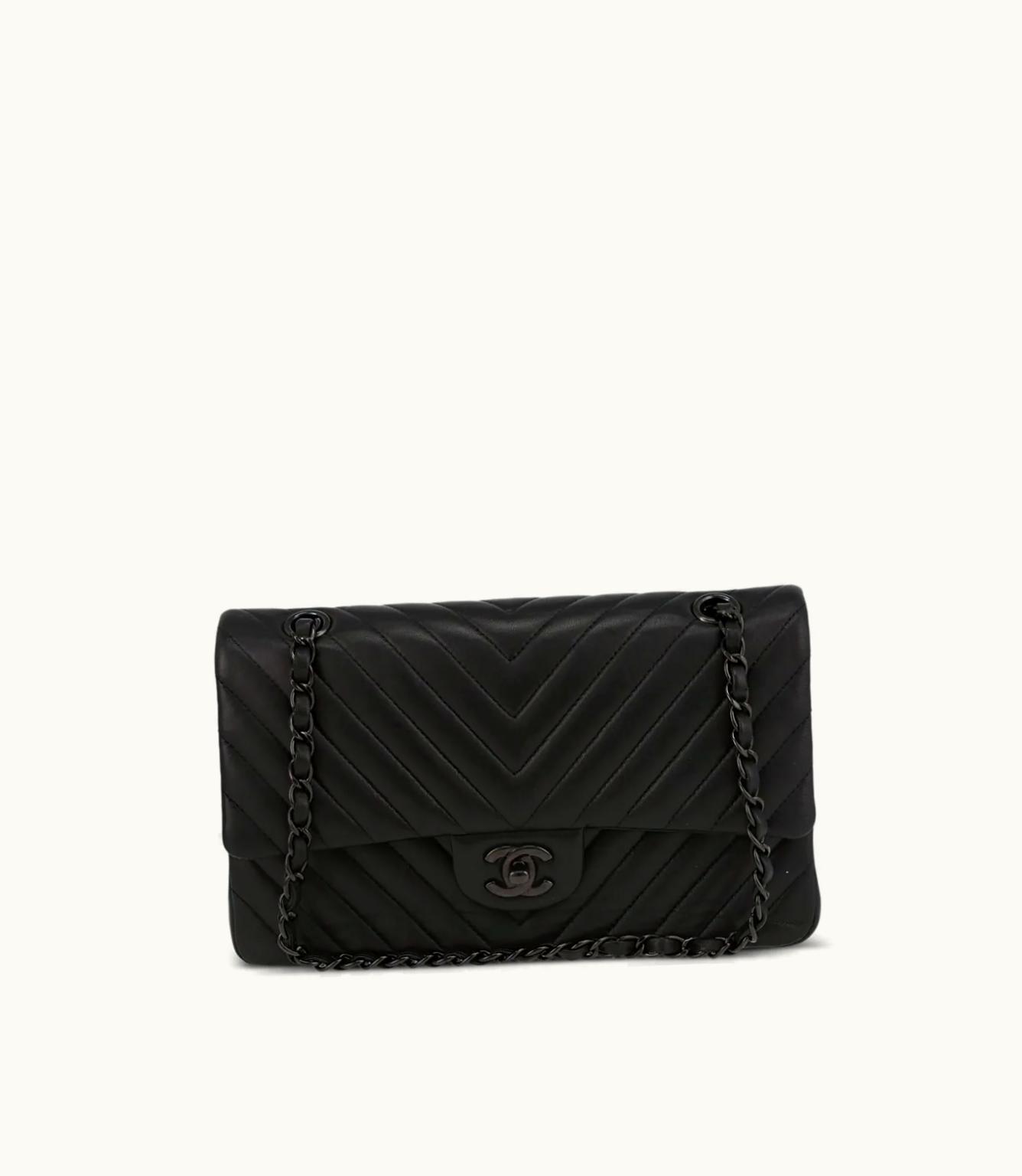 Chanel Chanel Timeless Line Chevron Double Flap Shoulder Bag