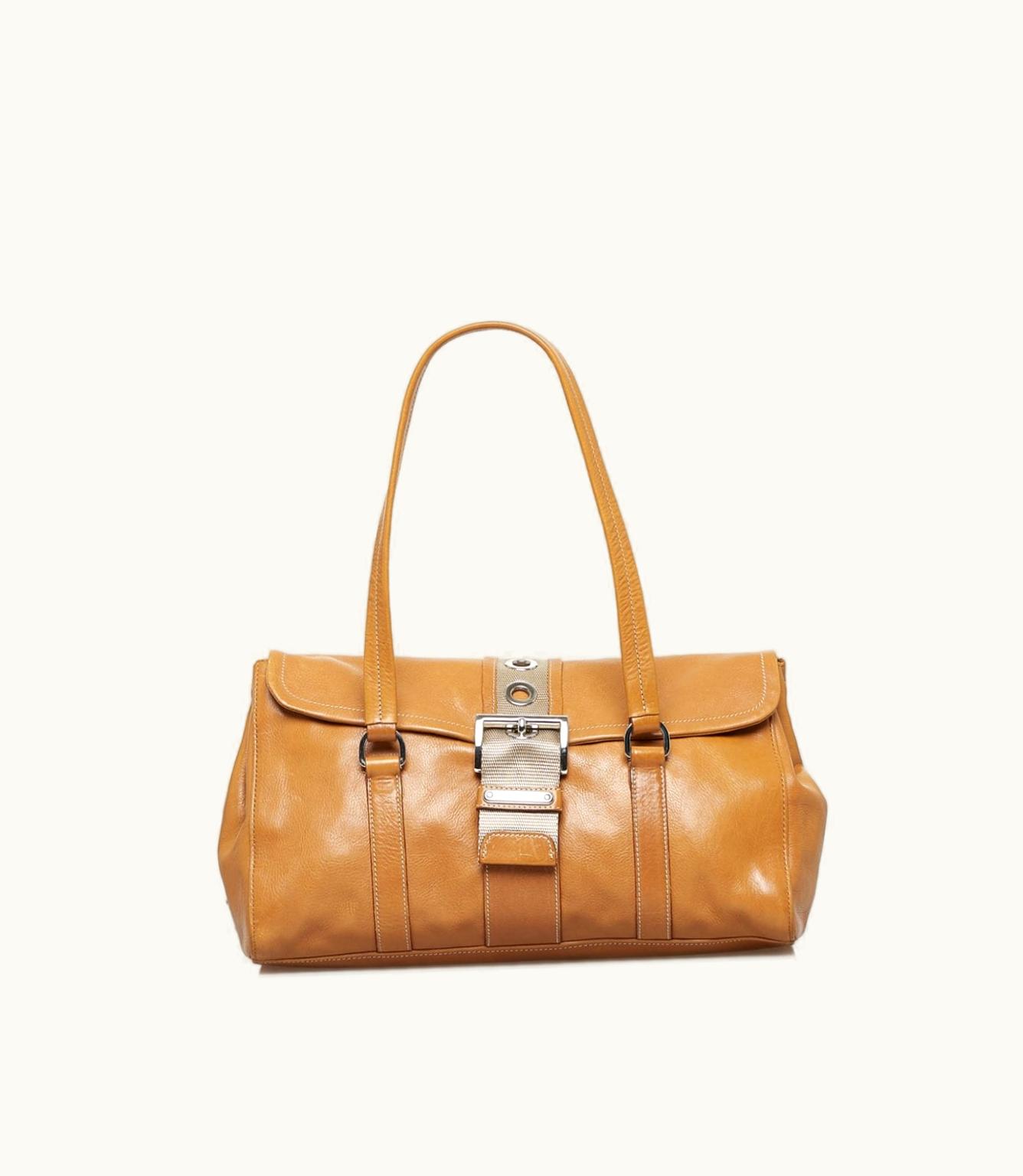 Prada Prada 2010S Leather Shoulder Bag