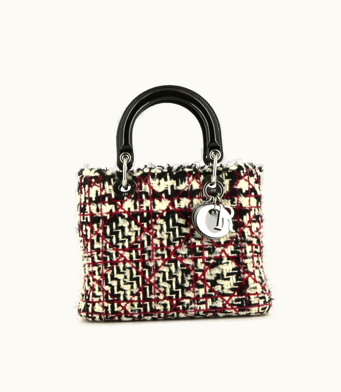 Dior Dior Pre-Owned Tweed Lady Dior Handbag