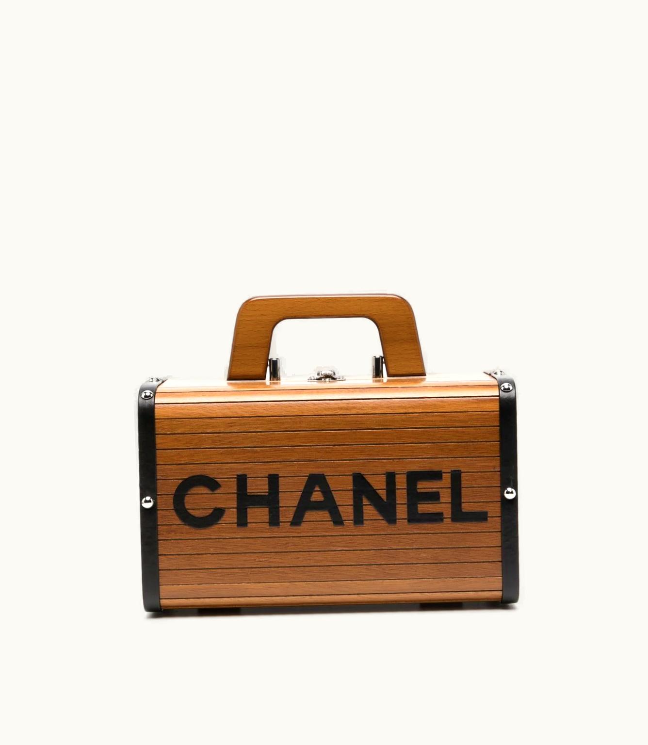Chanel Chanel 1995 CC Wooden Vanity Handbag
