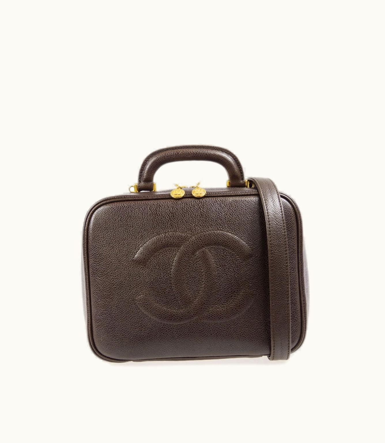 Chanel Chanel CC Stitch Vanity Handbag Black