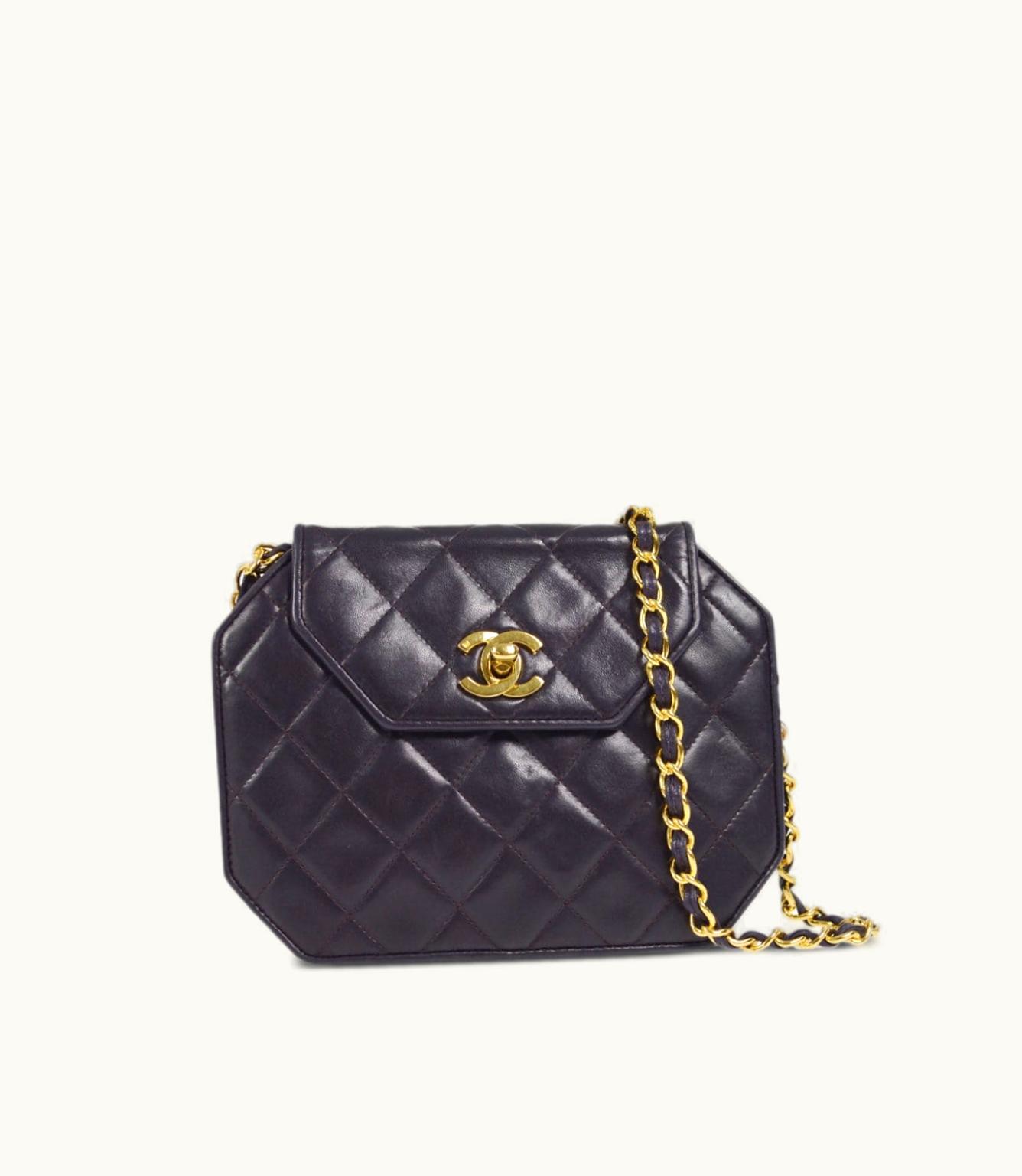 Chanel Chanel 1990 Pentagon Diamond-Quilted Shoulder Bag