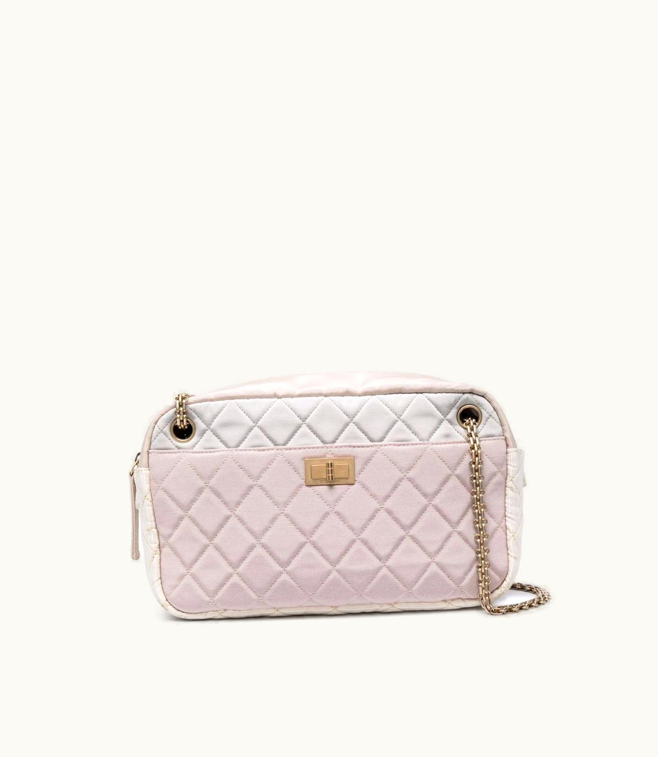 Chanel Chanel 2008 Diamond-Quilted Silk Shoulder Bag