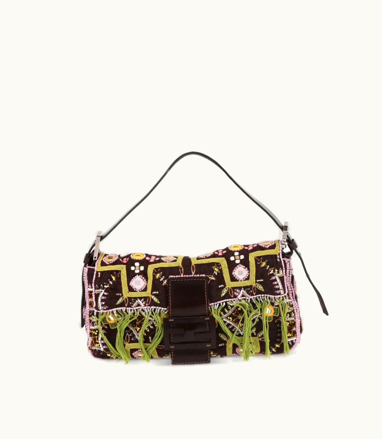Fendi Fendi 2020S Baguette Beaded Handbag
