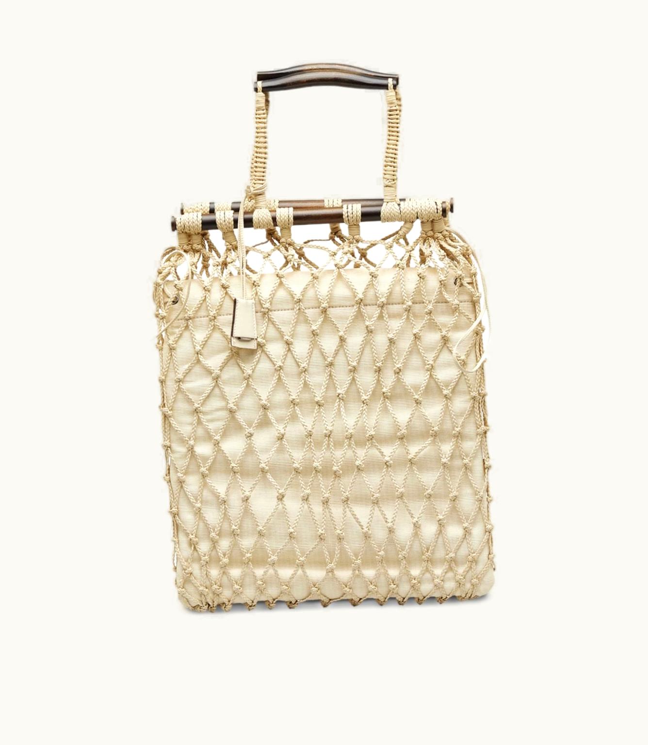 Gucci Gucci Bamboo Line Mesh-Panelled Tote Bag