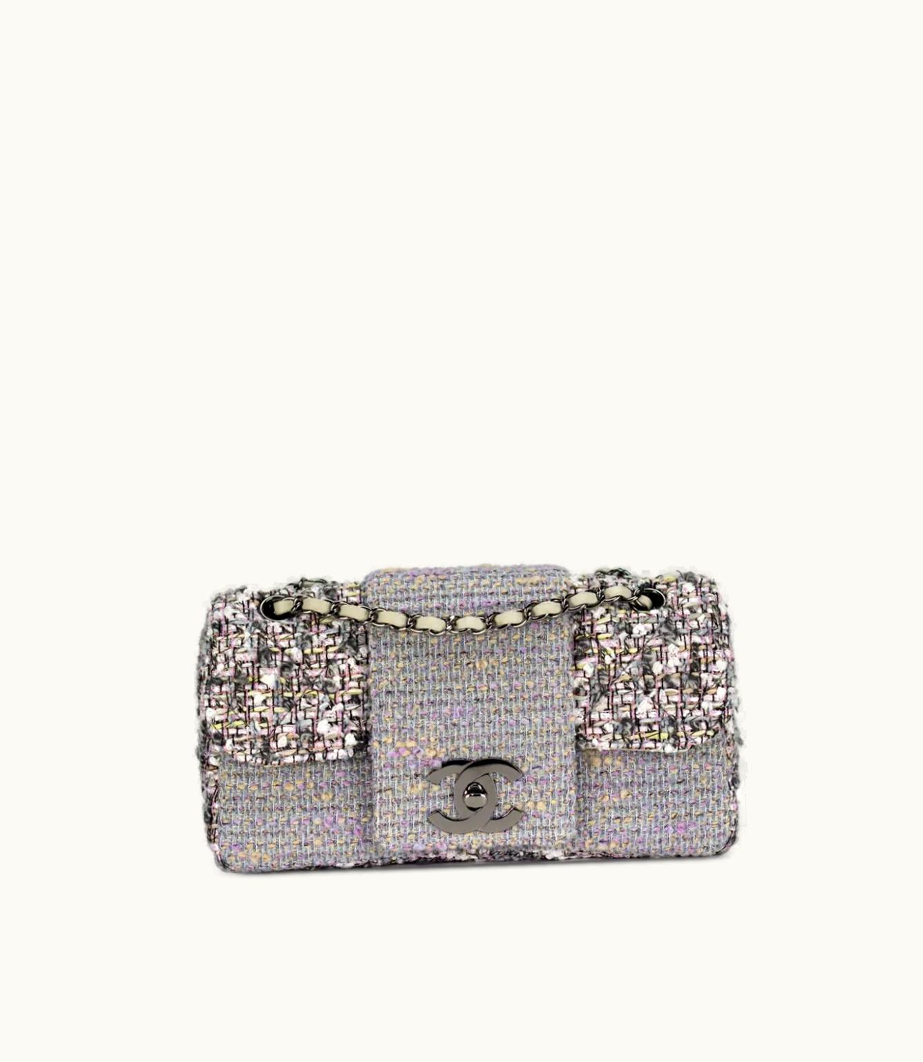 Chanel Chanel 2004 Jumbo Tweed Classic Flap Shoulder Bag