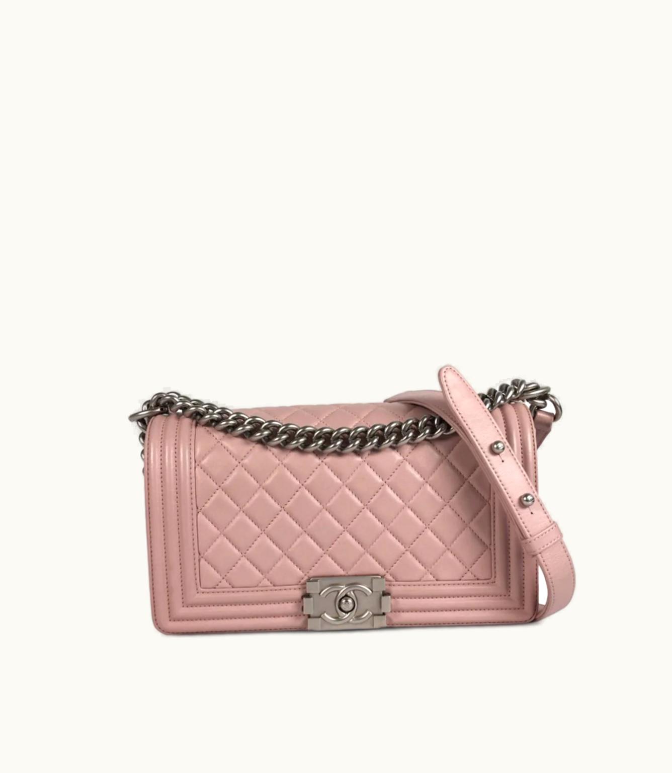 Chanel Chanel Boy 2014 Medium Shoulder Bag Powder-Pink