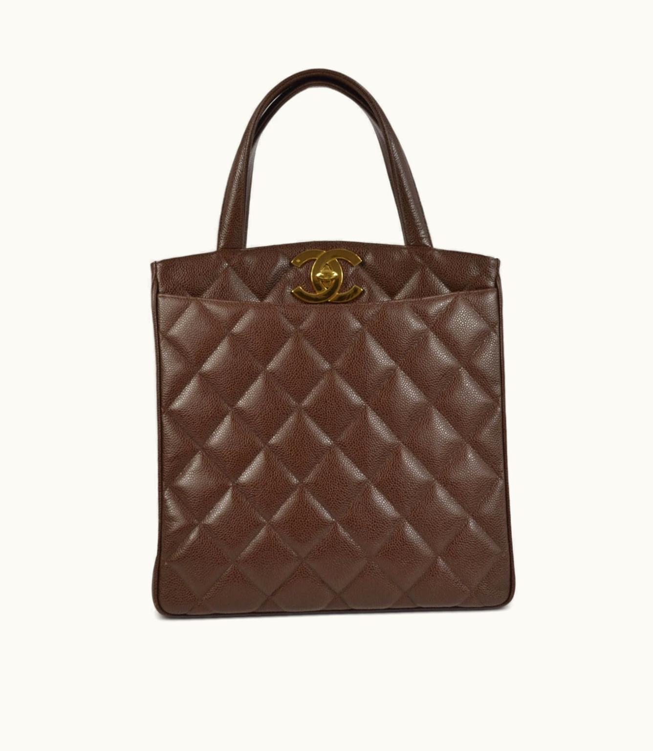Chanel Chanel 1995 Diamond-Quilted CC Turn-Lock Tote Bag