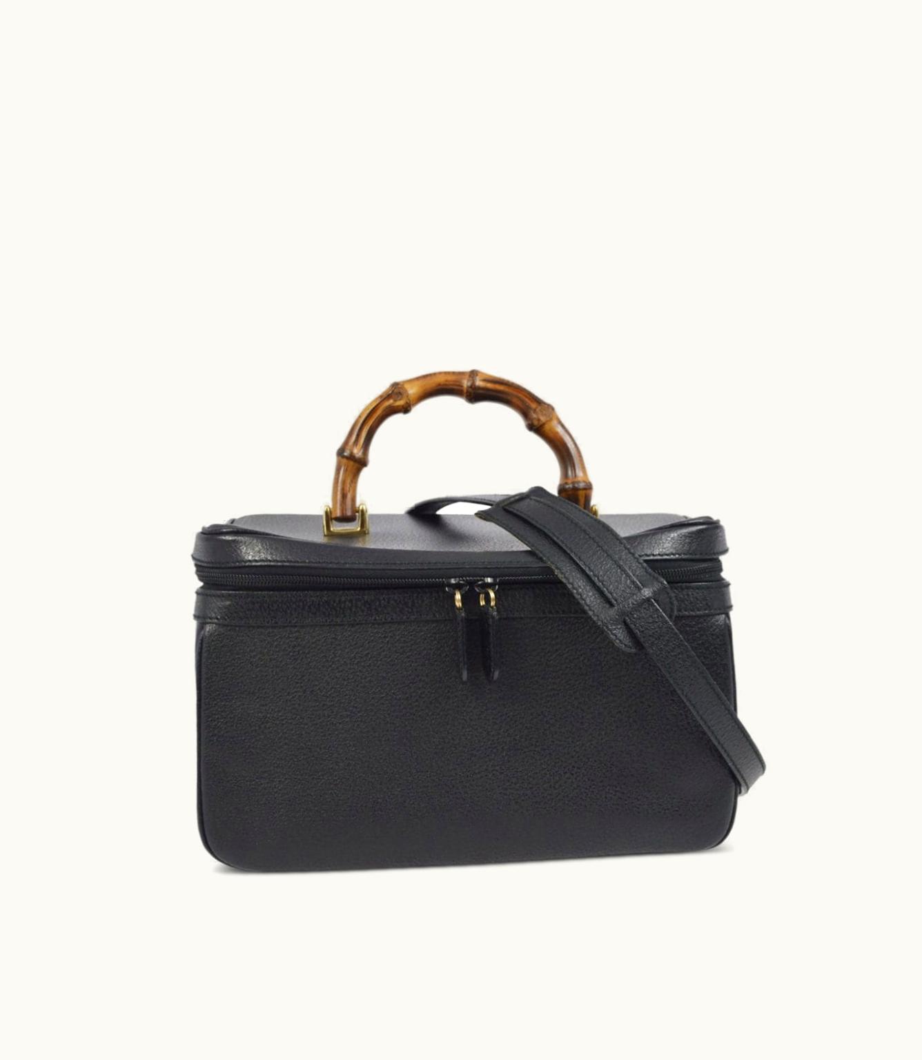 Gucci Gucci 1990-2000 Bamboo Line Two-Way Vanity Bag