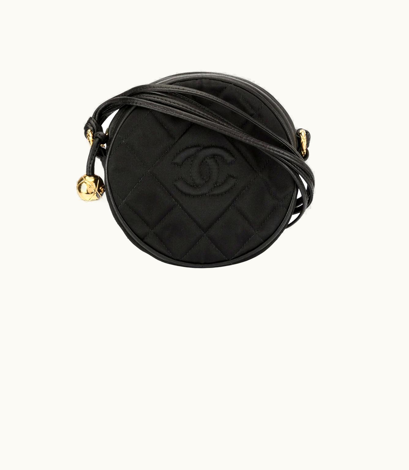 Chanel Chanel 1989-1991 Quilted Round Fringe Crossbody Bag