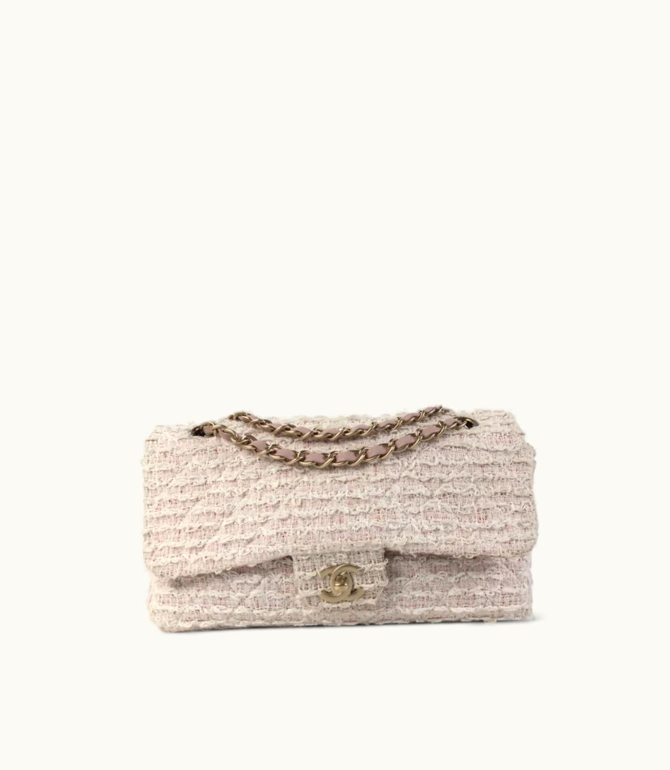 Chanel Chanel 2009-2010 Medium Classic Flap Tweed Shoulder Bag
