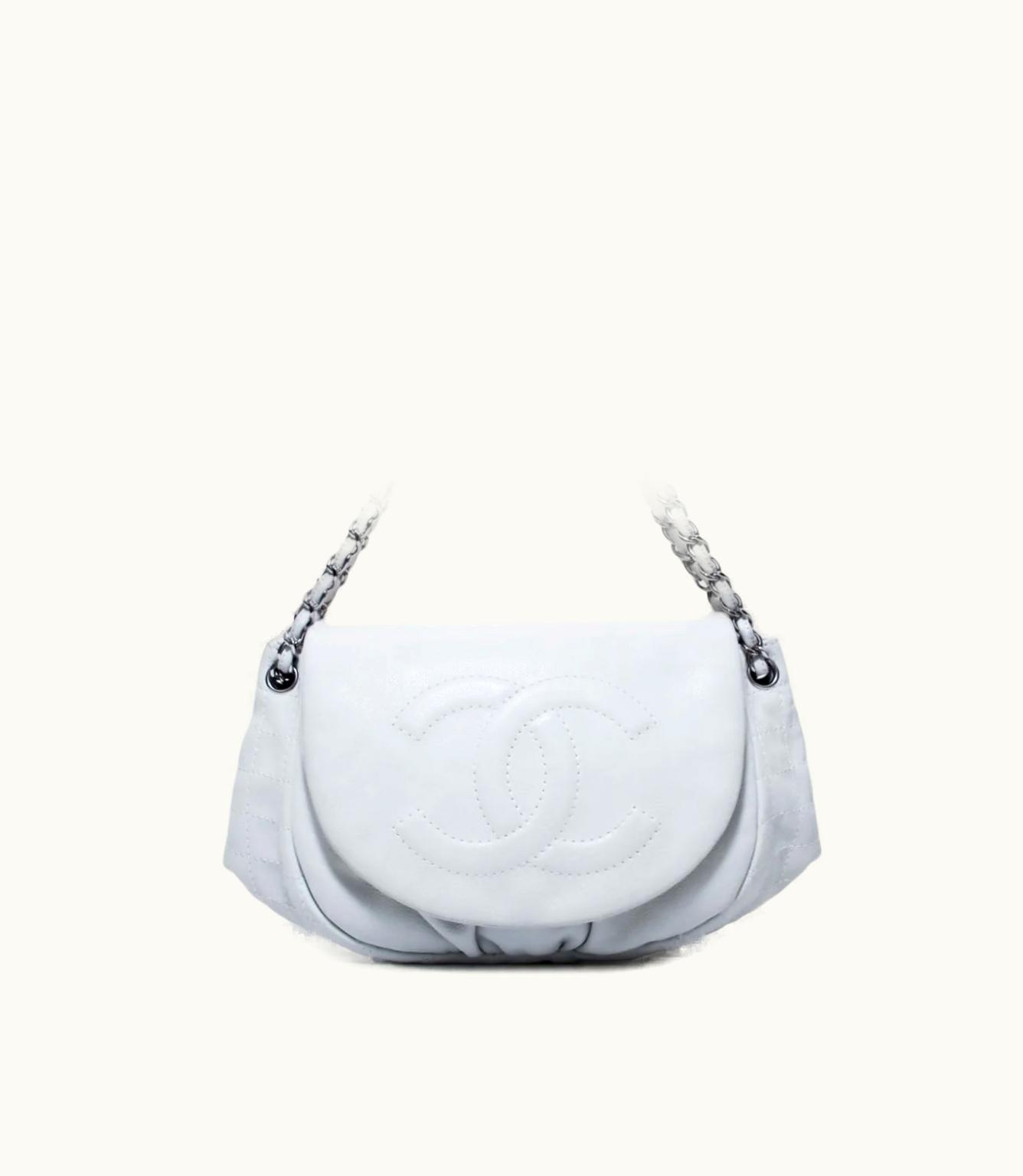 Chanel Chanel 2008-2009 CC Logo Half Moon Shoulder Bag