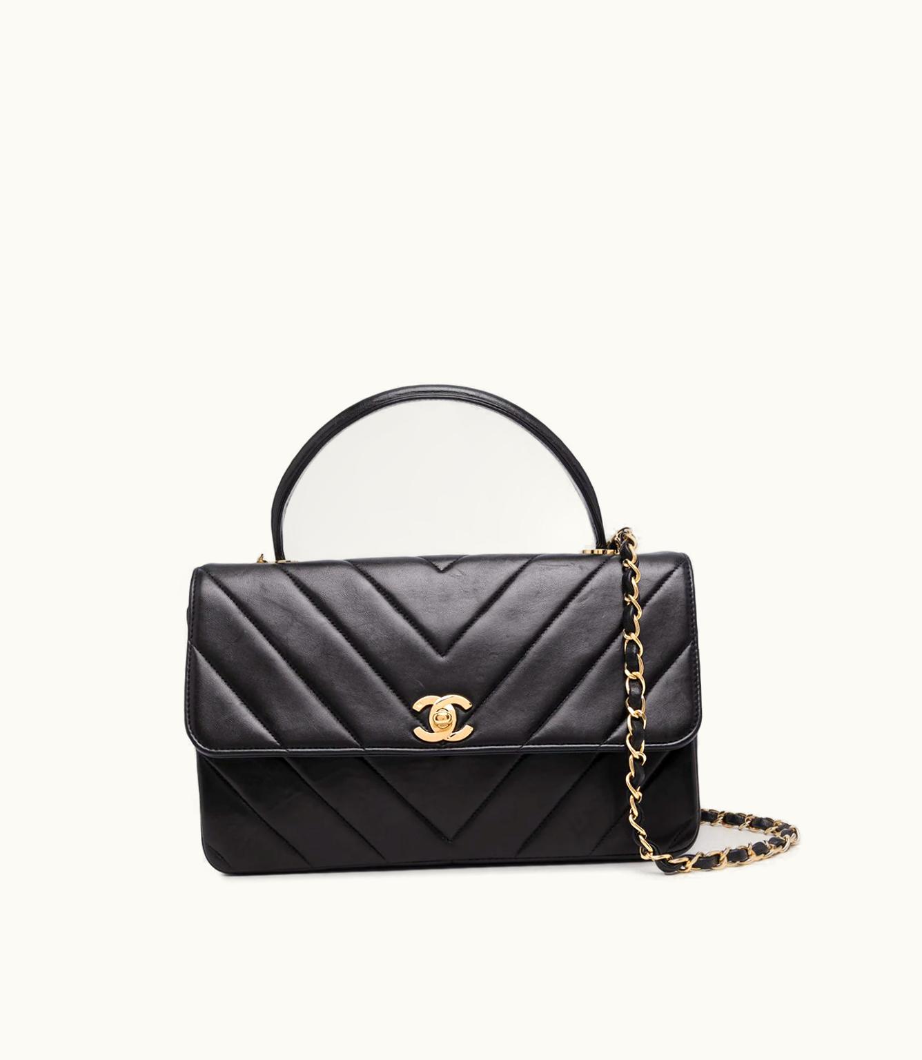 Chanel Chanel 1997 Chevron Rectangle-Shaped Two-Way Bag