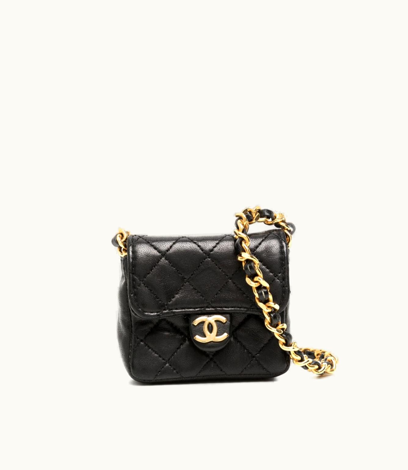 Chanel Chanel 1990 Diamond-Quilted Mini Pouch