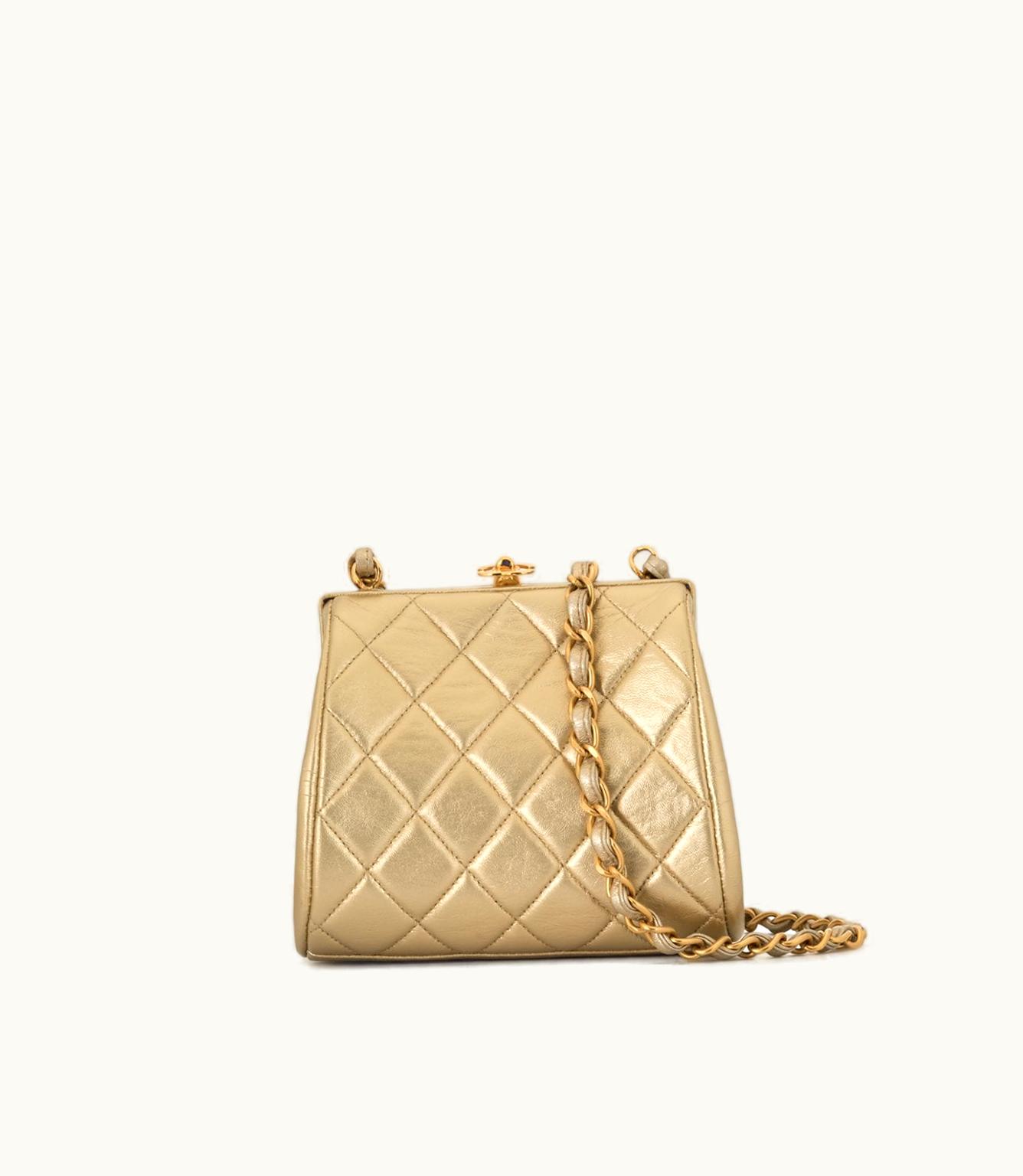 Chanel Chanel 1997 Diamond Quilted Metallic Shoulder Bag