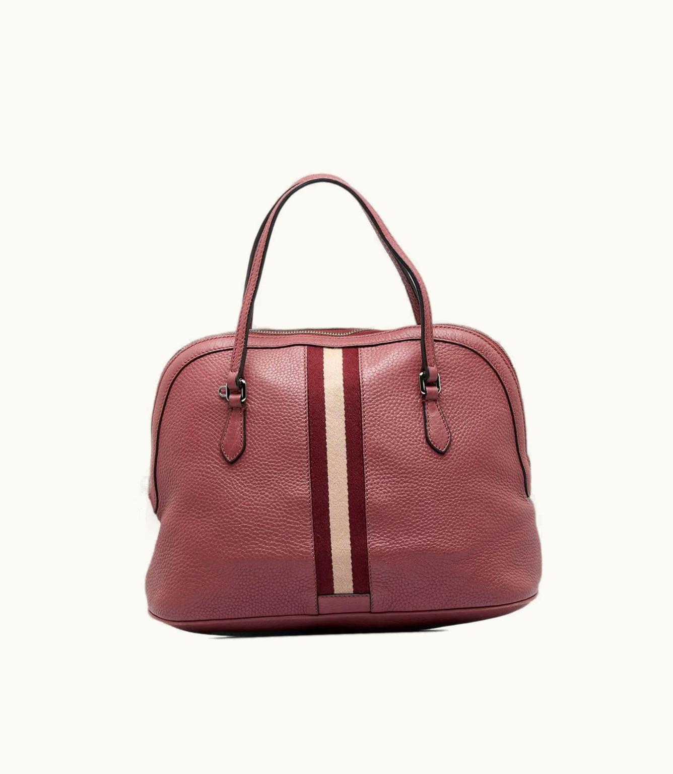 Gucci Gucci Web Dome Leather Handbag