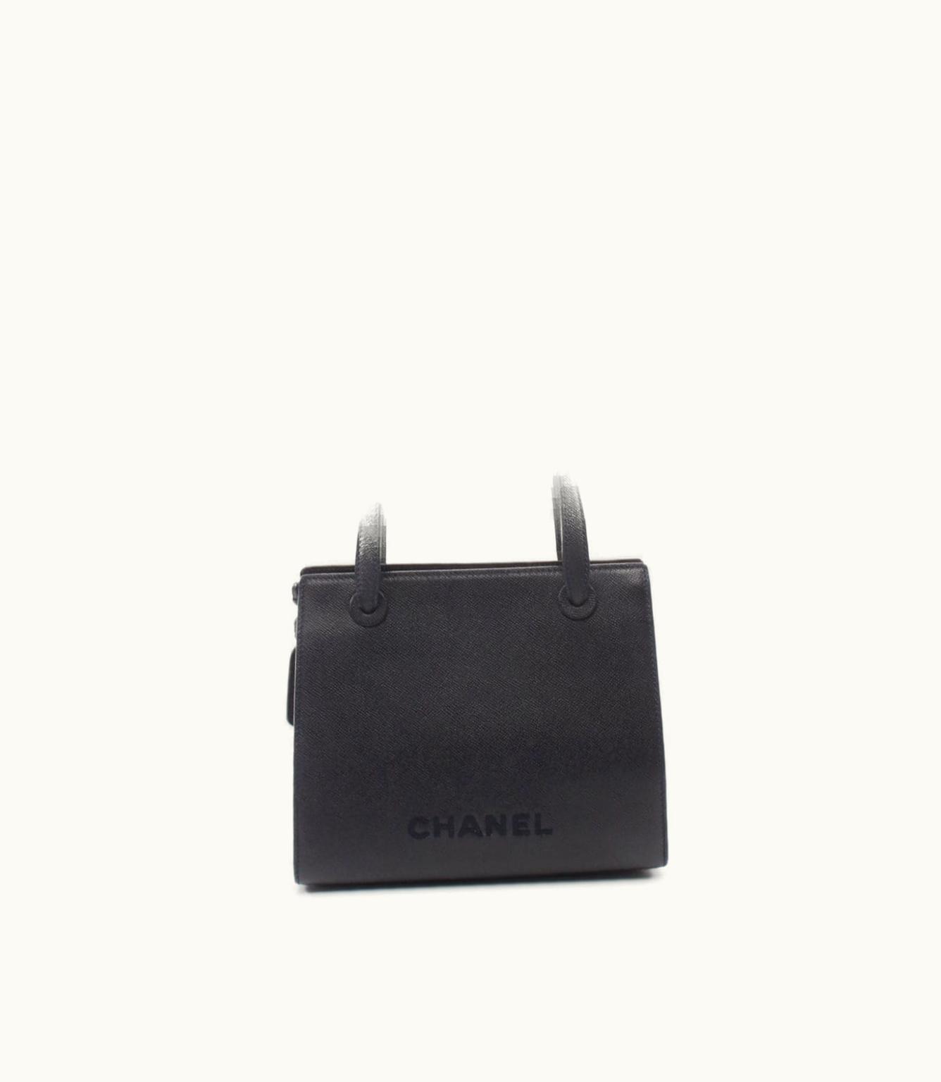 Chanel Chanel 1997-1999 Logo-Lettering Caviar Leather Shoulder Bag