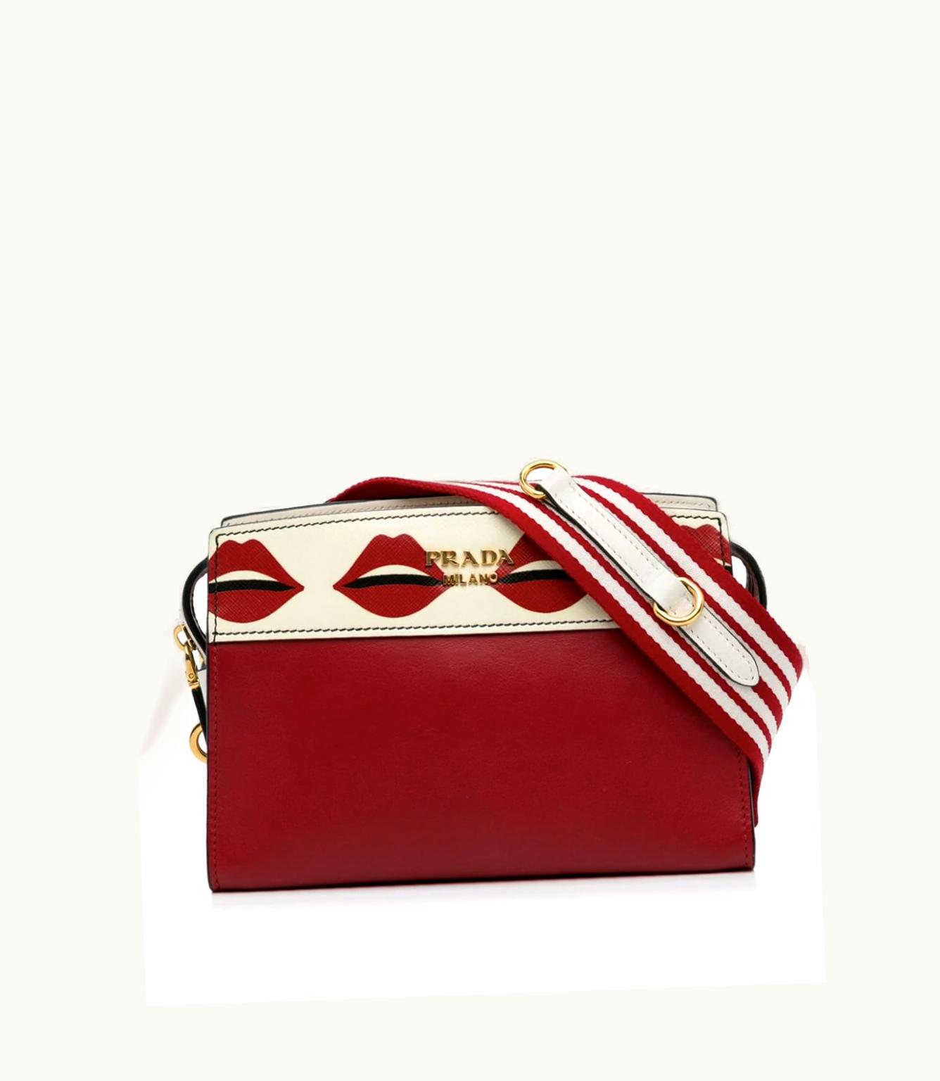 Prada Prada 2013-2021 City Esplanade Lip-Print Shoulder Bag