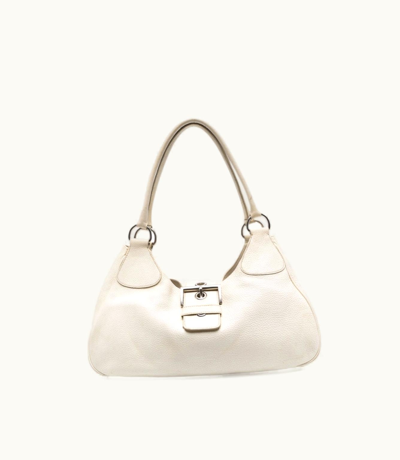 Prada Prada 2000S Buckled-Strap Rolled Handles Handbag