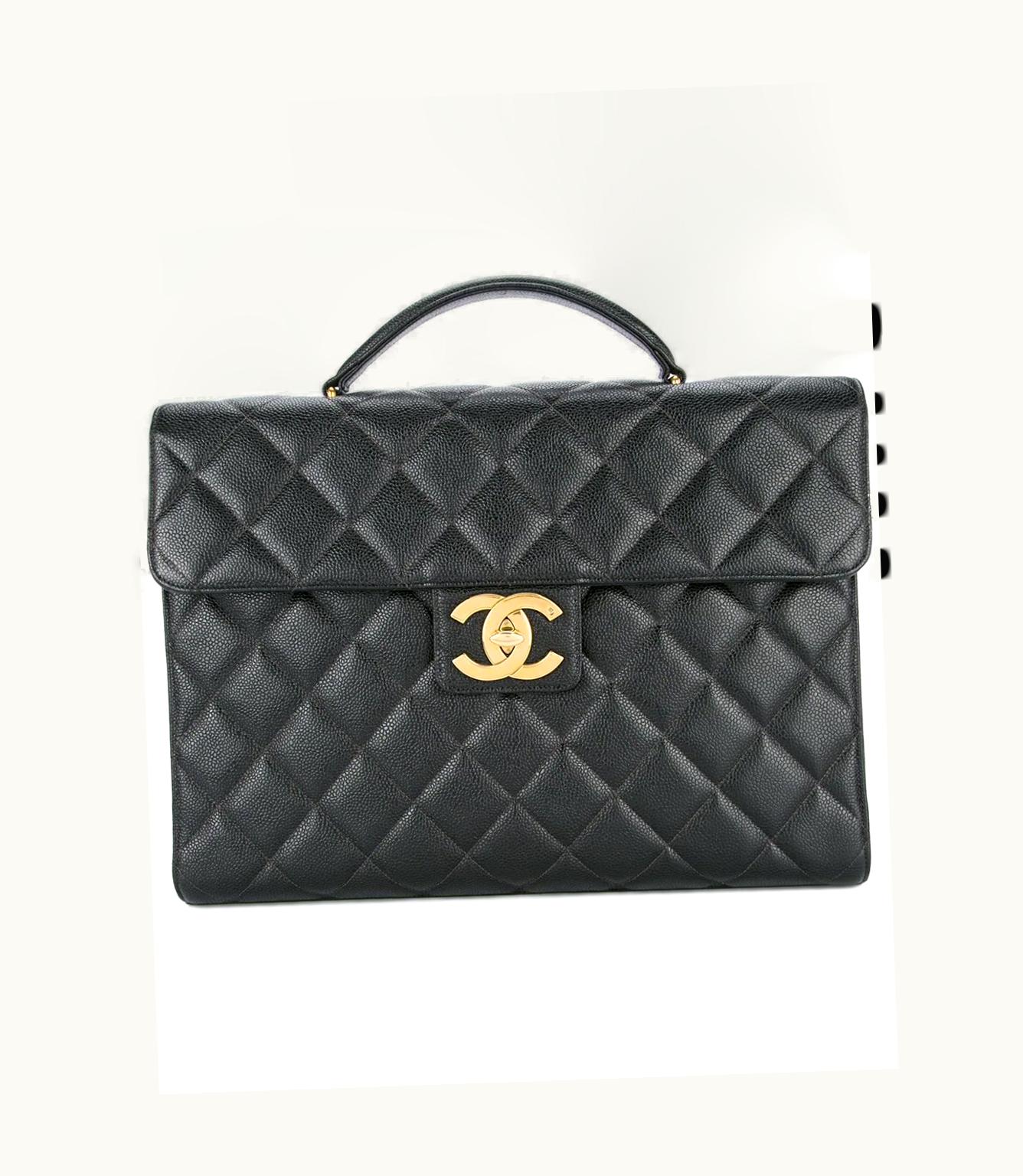 Chanel Chanel Quilted Flat Briefcase