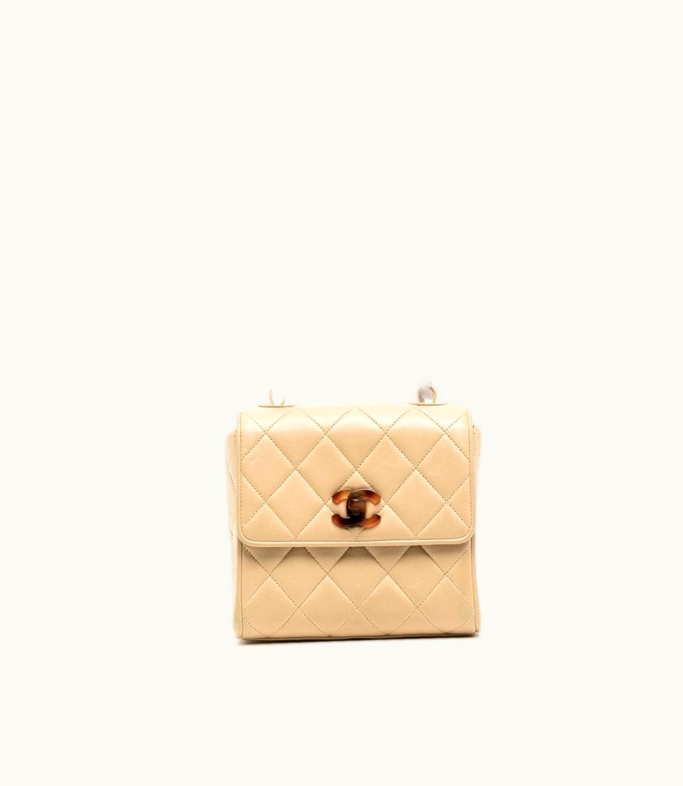 Chanel Chanel 1992 Diamond-Quilted Tortoiseshell Chain Handbag