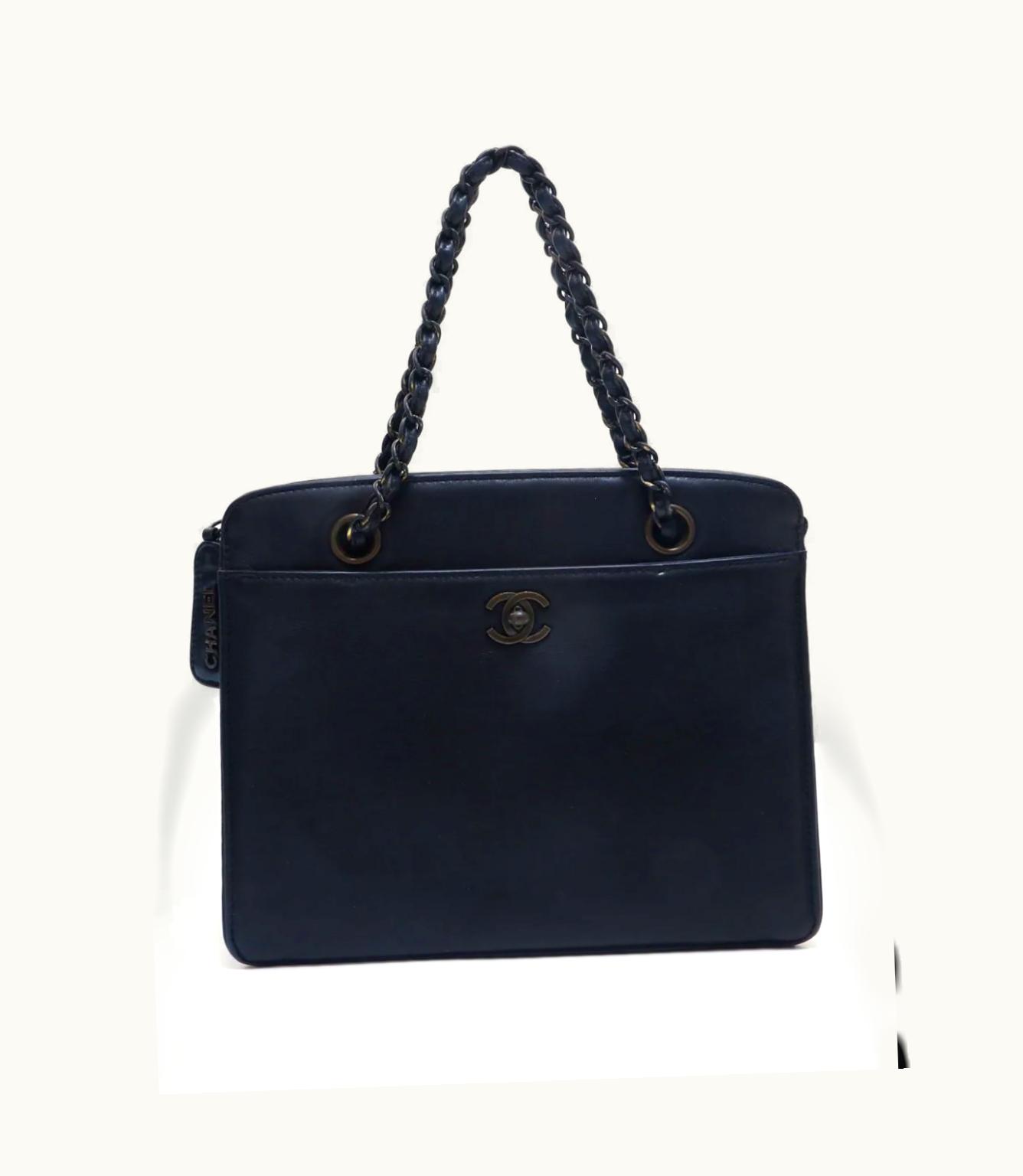 Chanel Chanel 1998 CC Leather Tote Bag