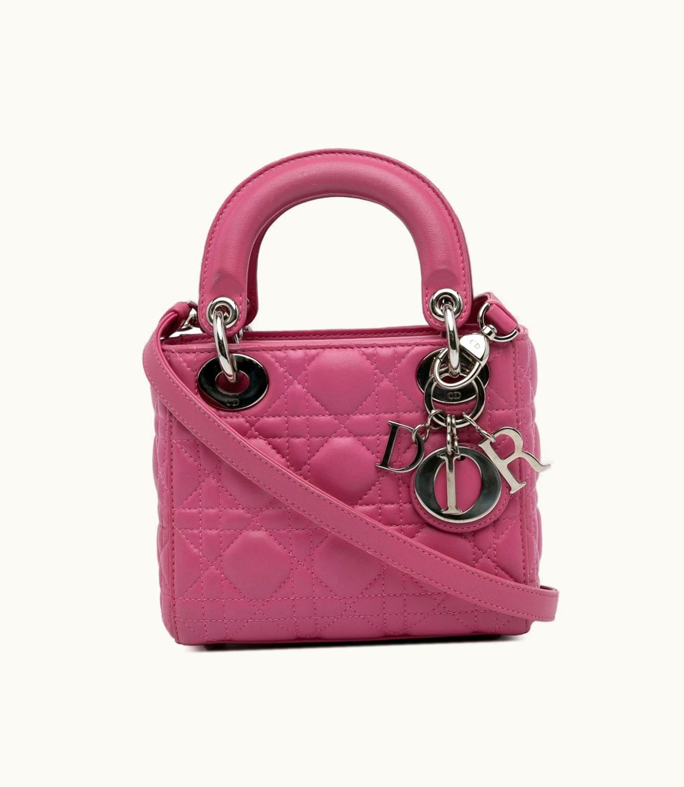 Dior Dior 2014 Pre-Owned Mini Cannage Lady Dior Handbag