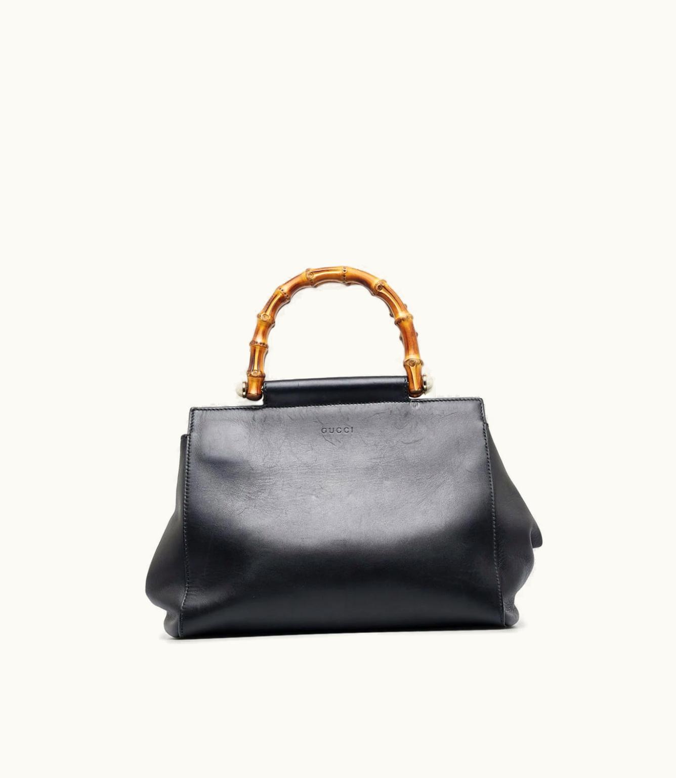 Gucci Gucci 2000-2015 Small Bamboo Nymphaea Tote Bag