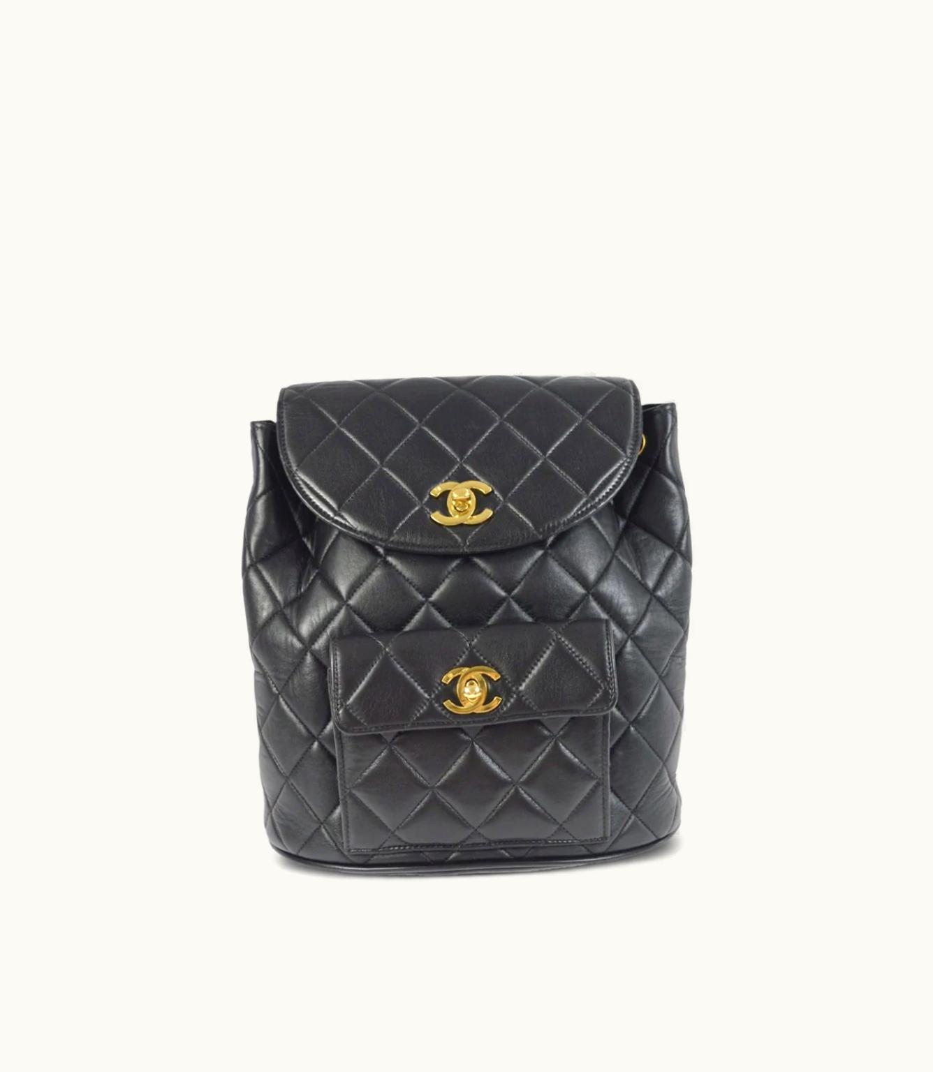 Chanel Chanel 1992 Dumas Classic Flap Backpack Black