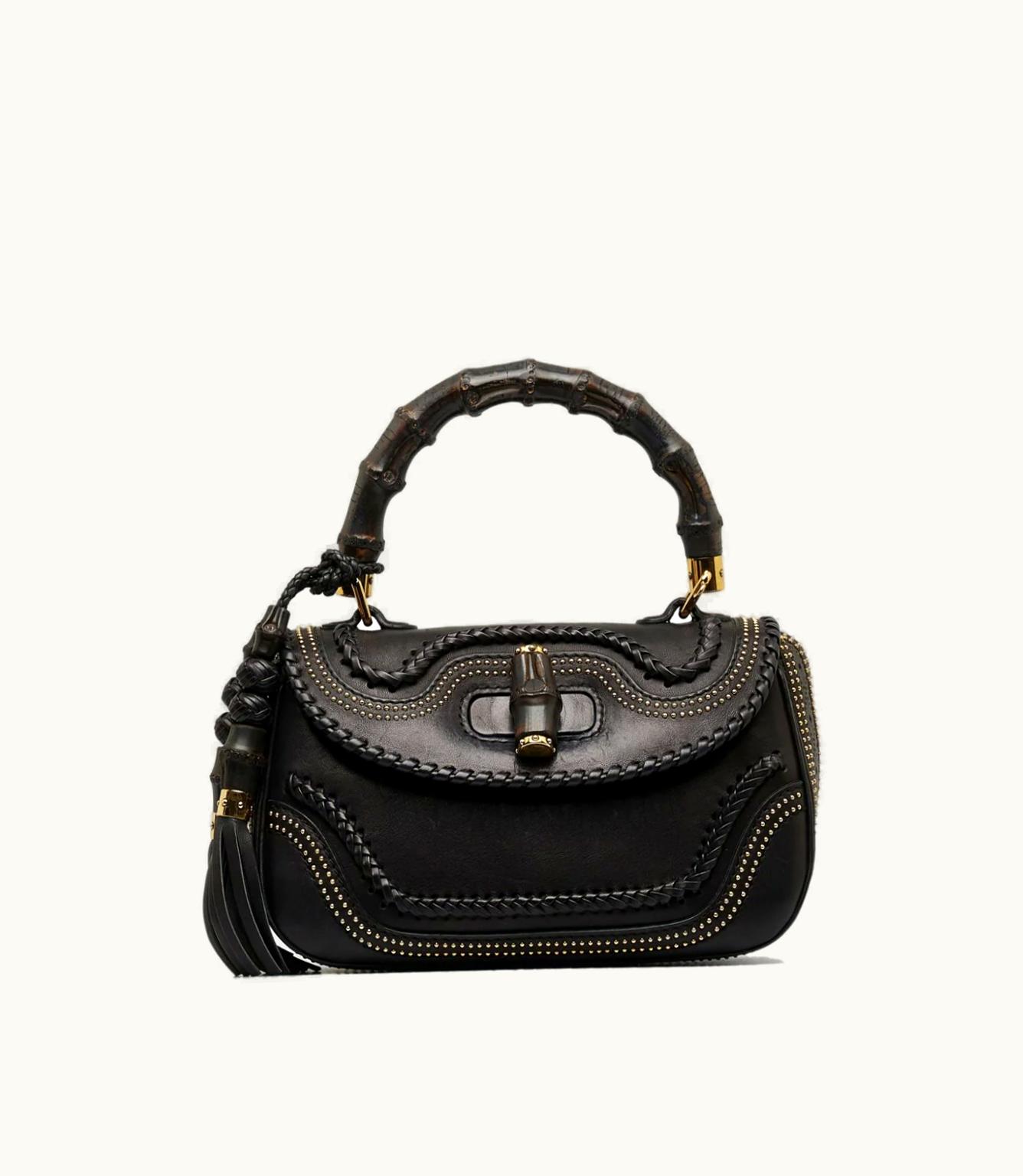 Gucci Gucci 2014 Medium Studded Bamboo Handbag