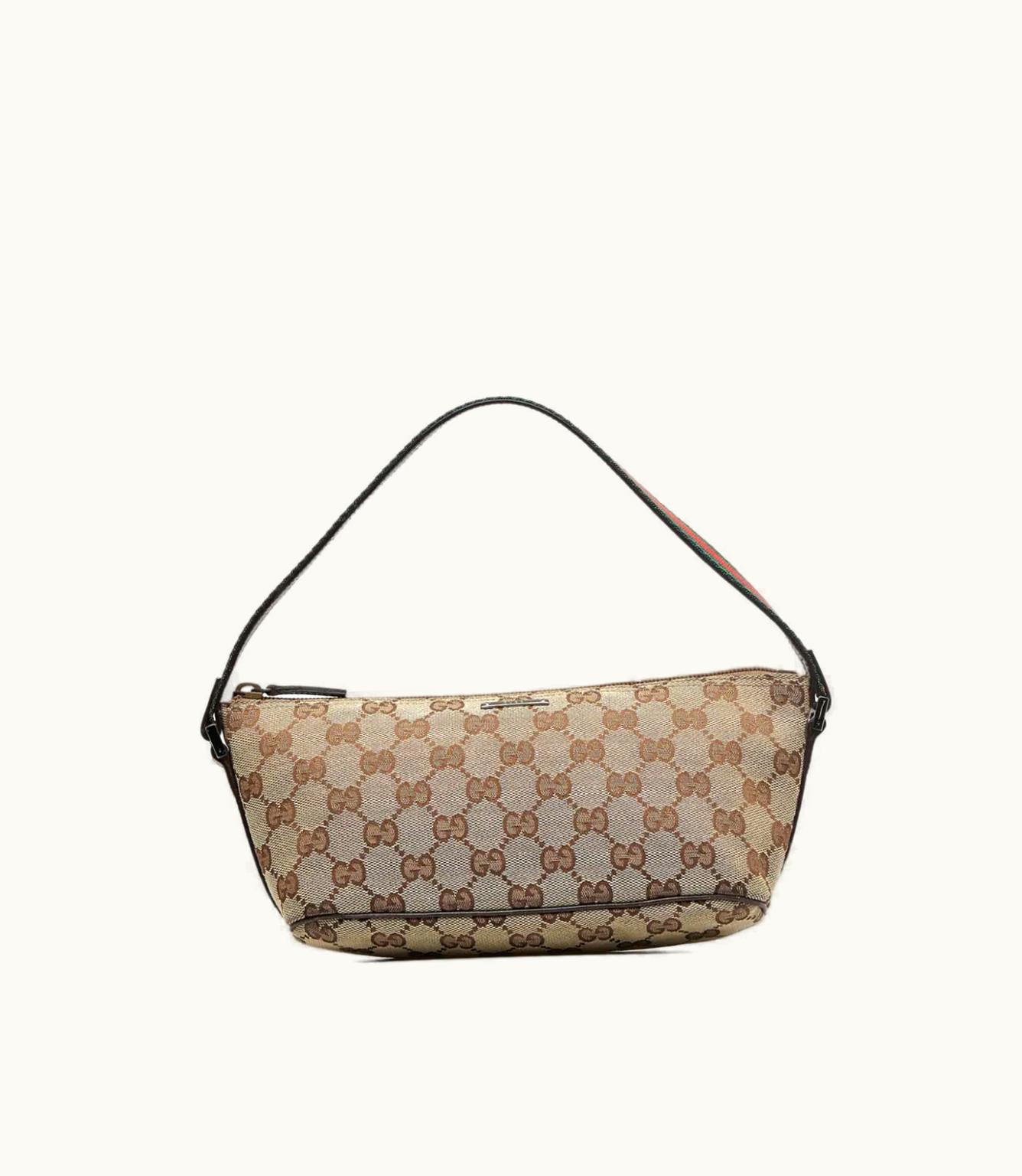 Gucci Gucci Heritage GG Canvas Shoulder Bag Brown