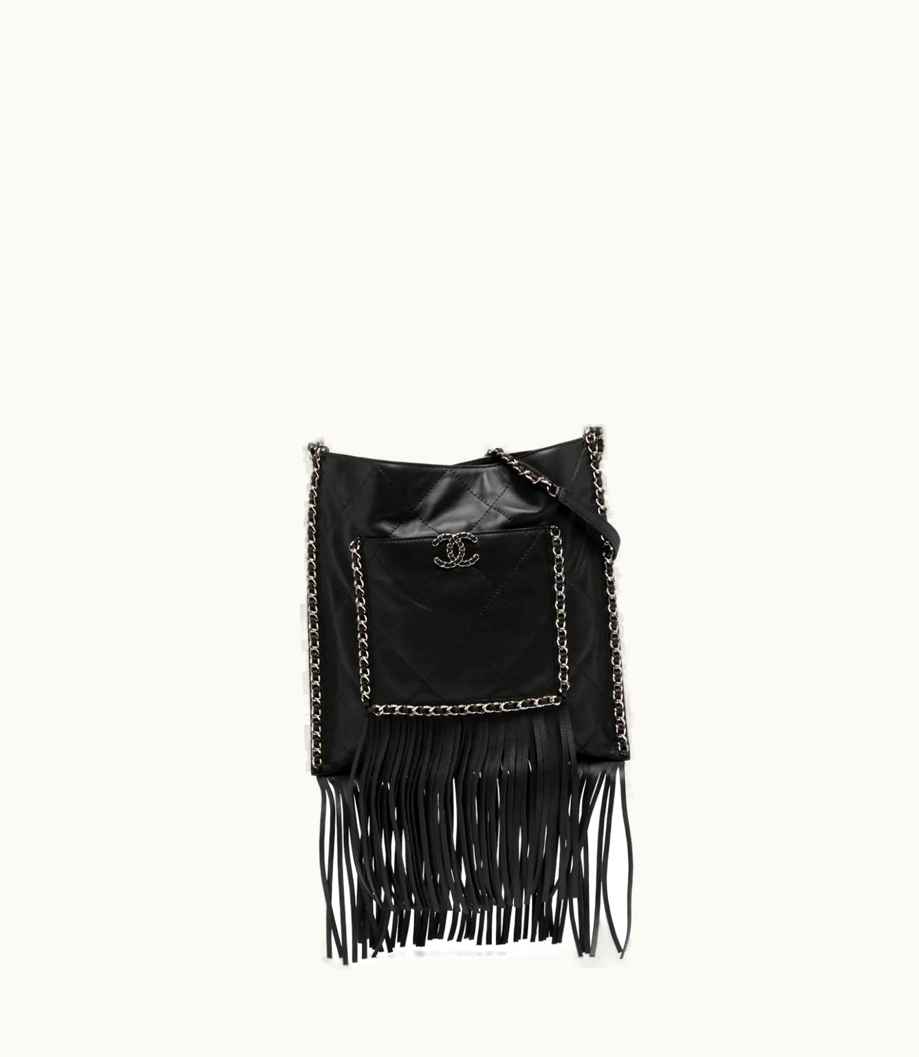 Chanel Chanel Diamond-Quilted CC Fringed Shoulder Bag