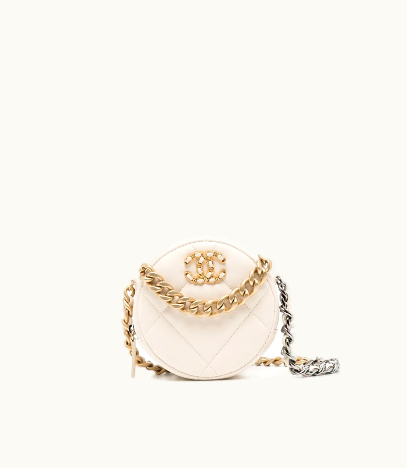 Chanel Chanel CC Diamond-Quilted Round Crossbody Bag