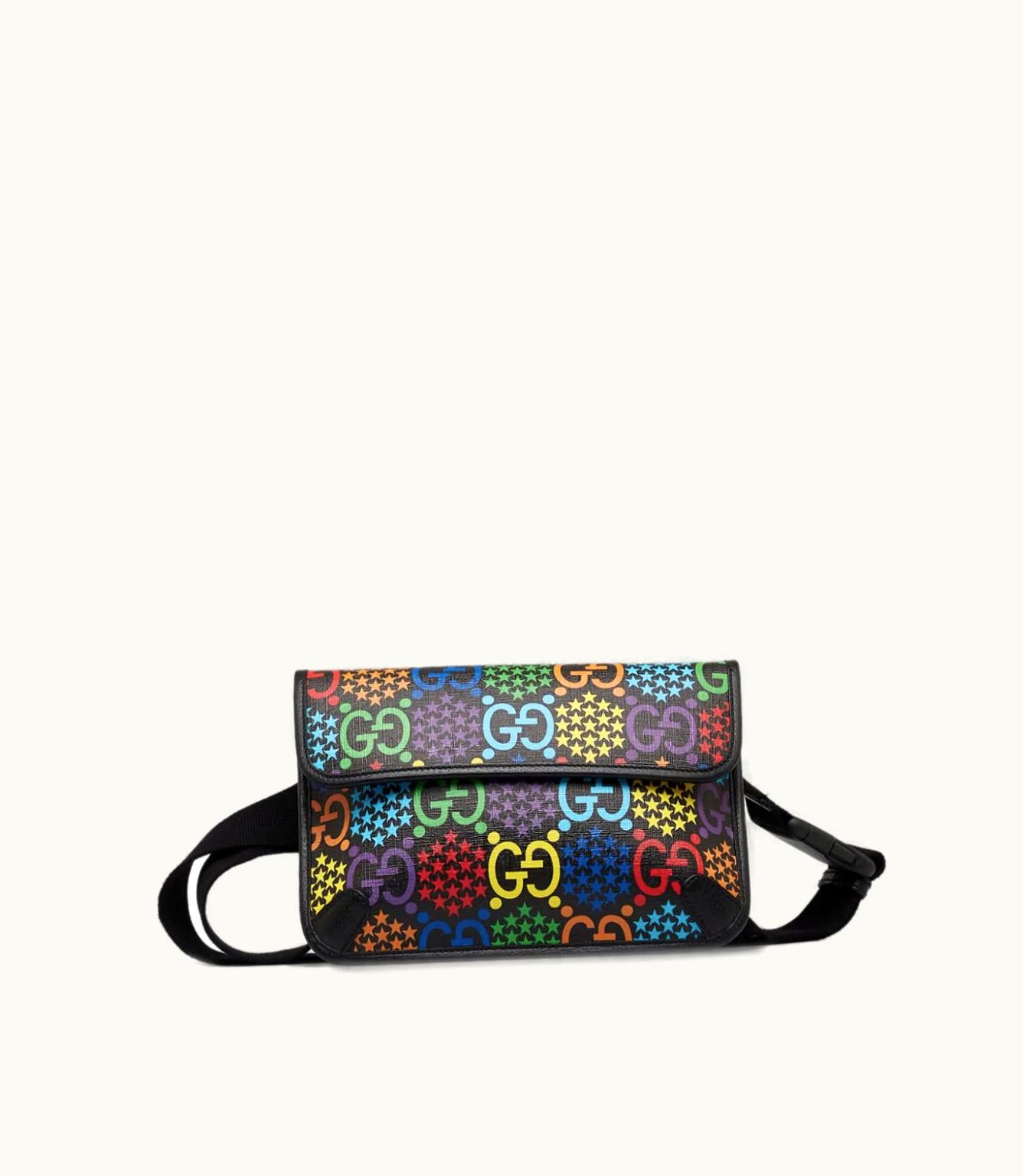 Gucci Gucci 2020 GG Supreme Psychedelic Flap Belt Bag