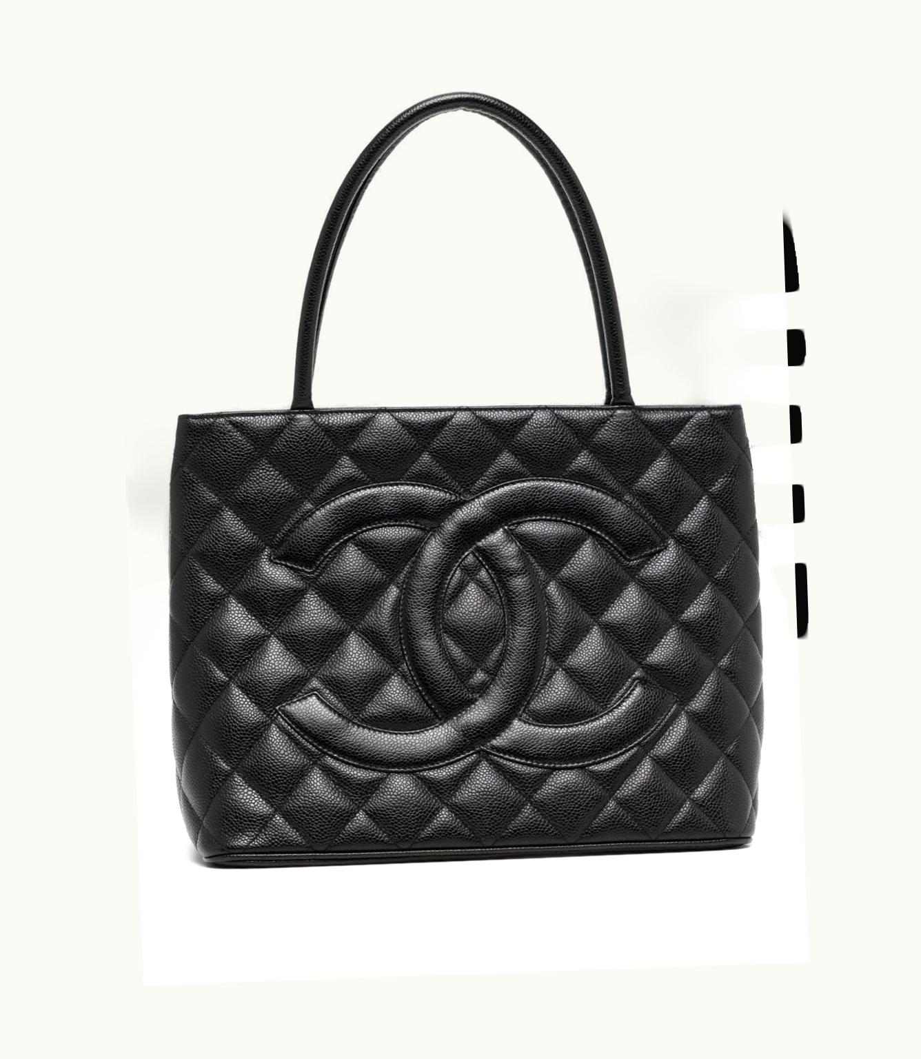 Chanel Chanel 2006 Medallion Tote Bag Black Caviar Leather