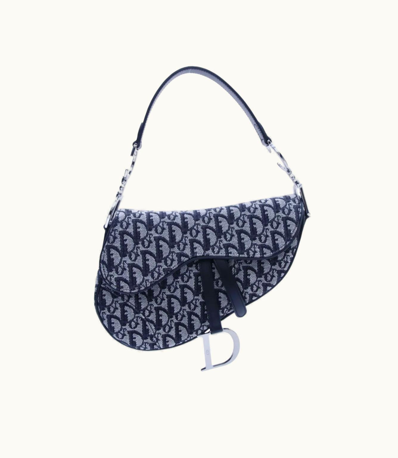 Dior Dior Trotter Saddle Shoulder Bag Luxury Pre-Owned Black