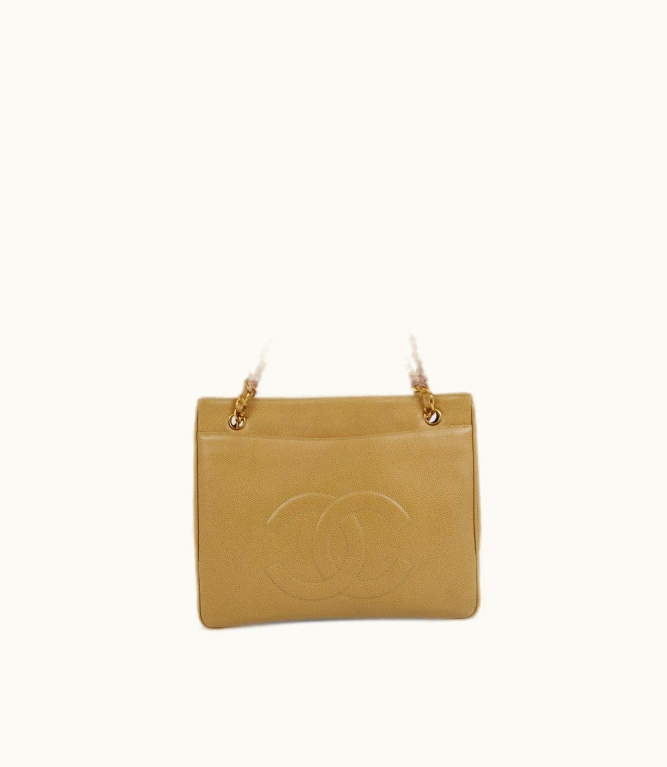 Chanel Chanel 1992 CC Leather Tote Bag - Black