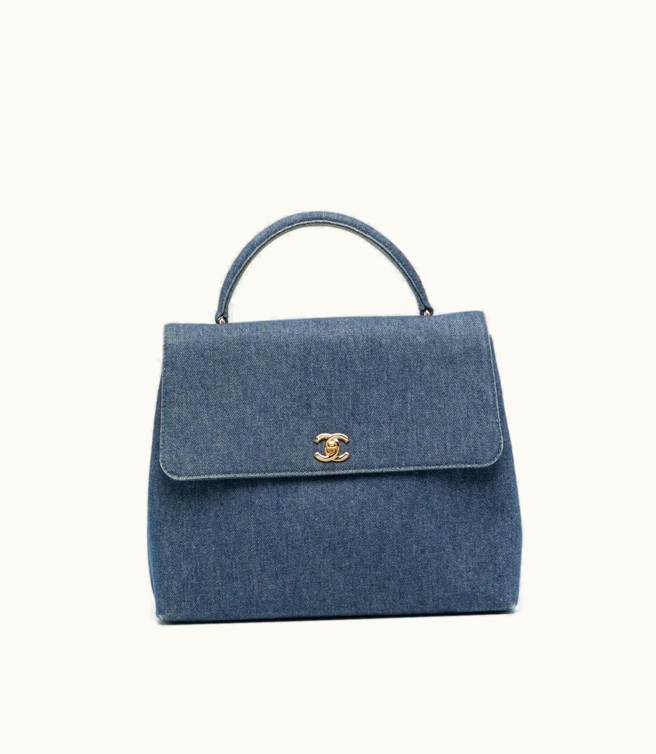 Chanel Chanel 1998 CC Turn-Lock Denim Flap Handbag