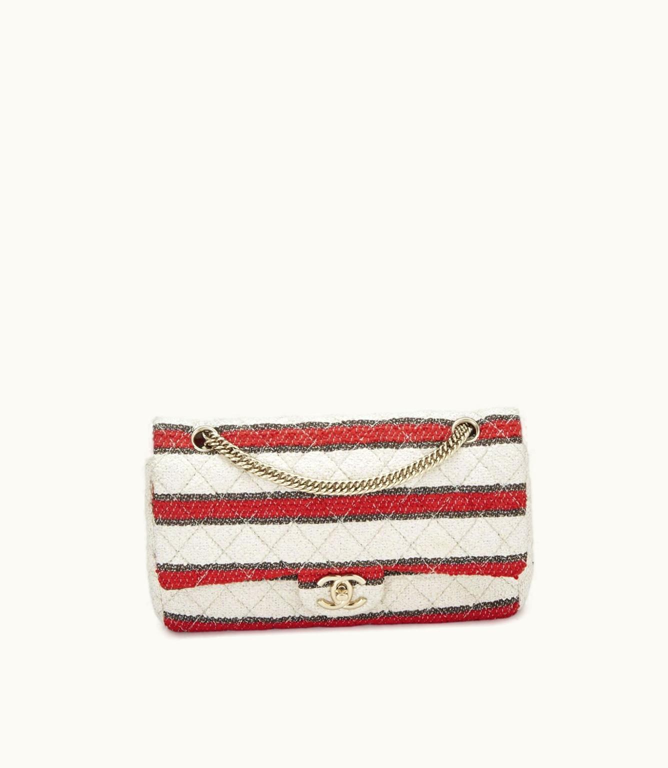 Chanel Chanel 2009 Classic Flap Striped Shoulder Bag