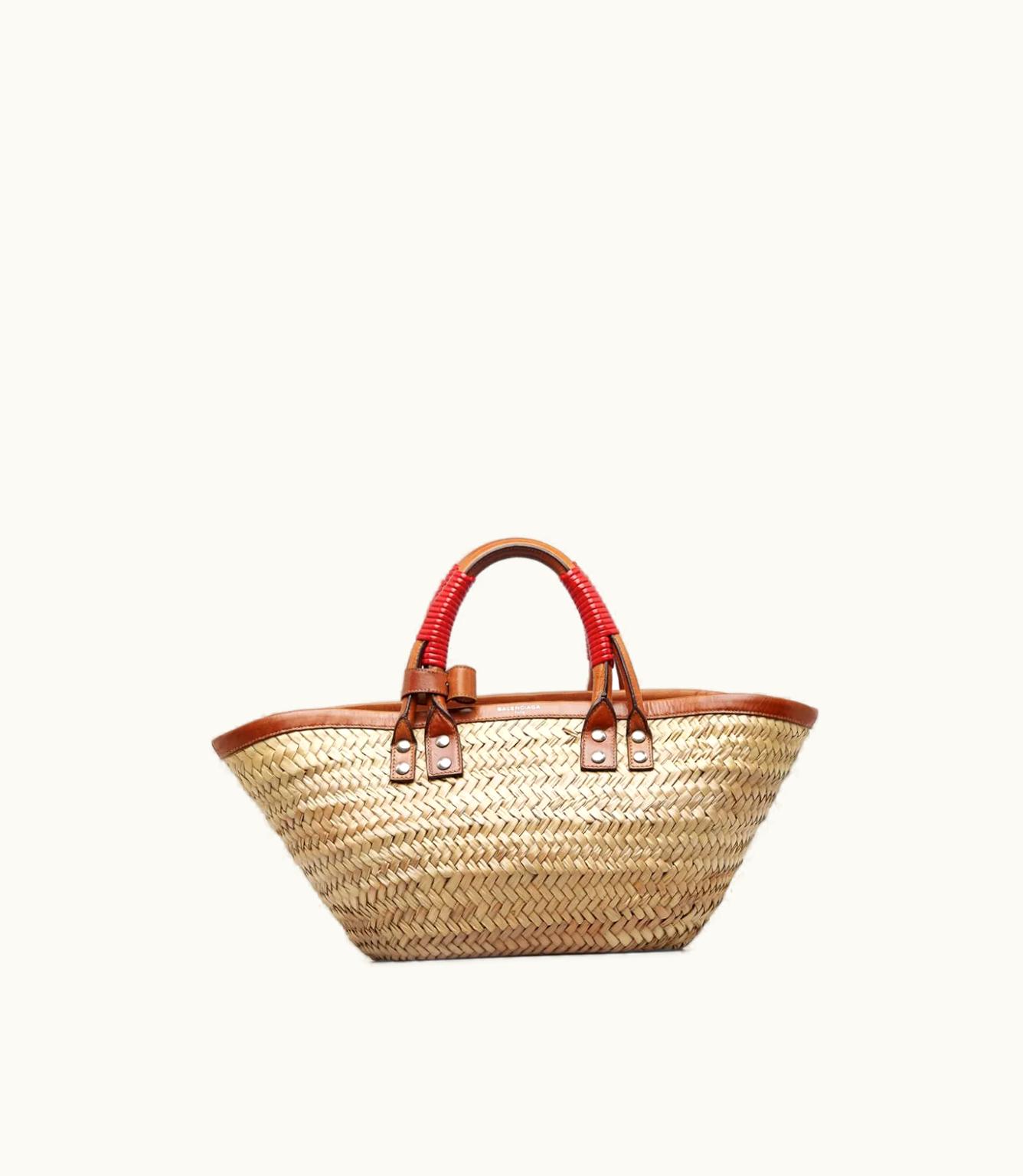 Balenciaga Balenciaga Bistro Panier Straw Tote Bag