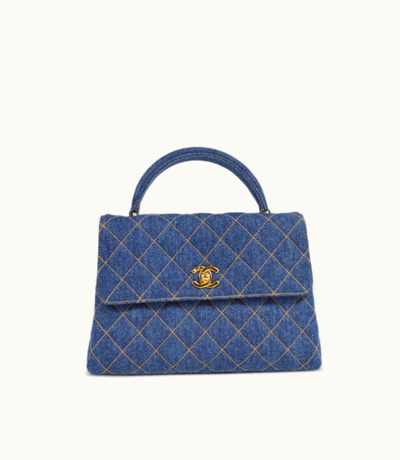 Chanel Chanel 1997 Kelly Denim Handbag