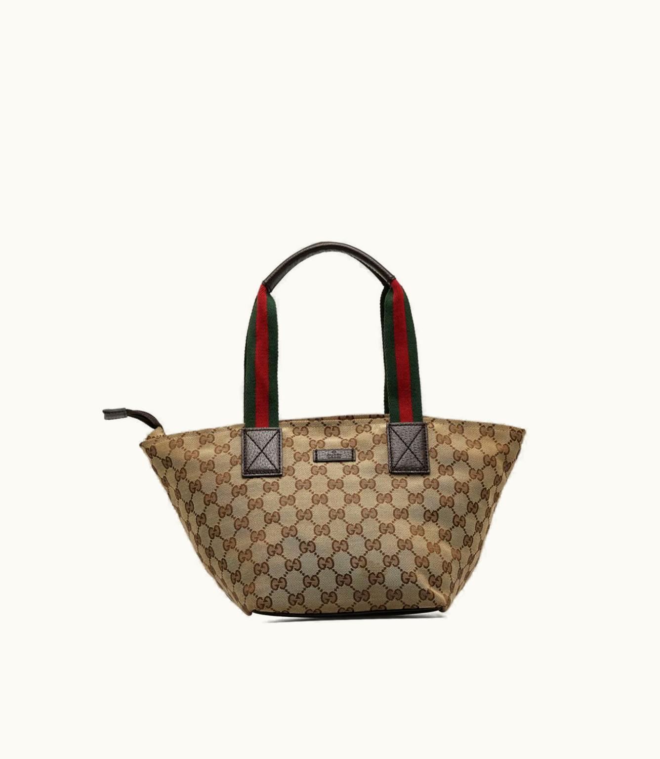 Gucci Gucci 2000-2015 GG Canvas Web-Strap Tote Bag