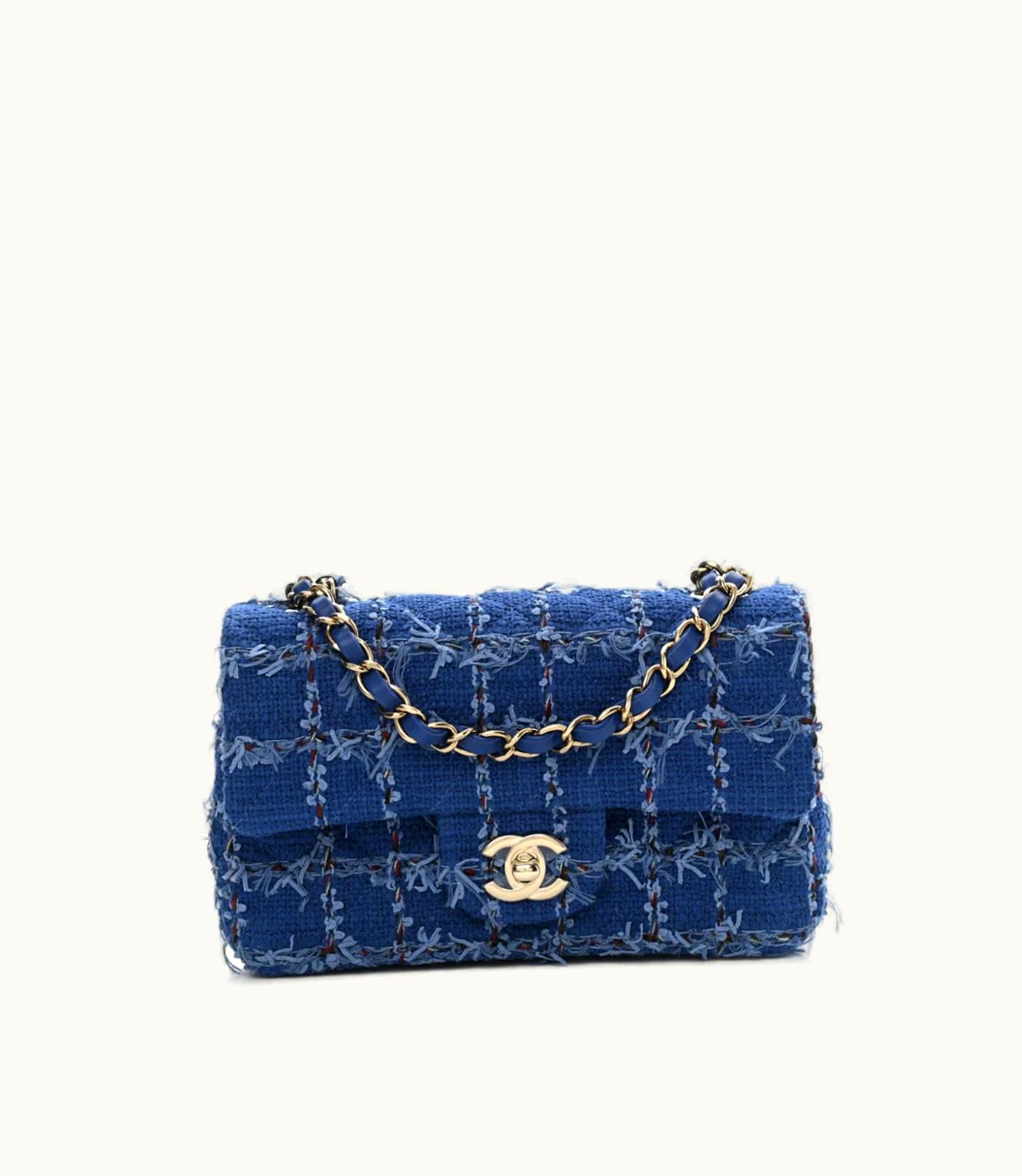 Chanel Chanel Mini Classic Flap Tweed Shoulder Bag