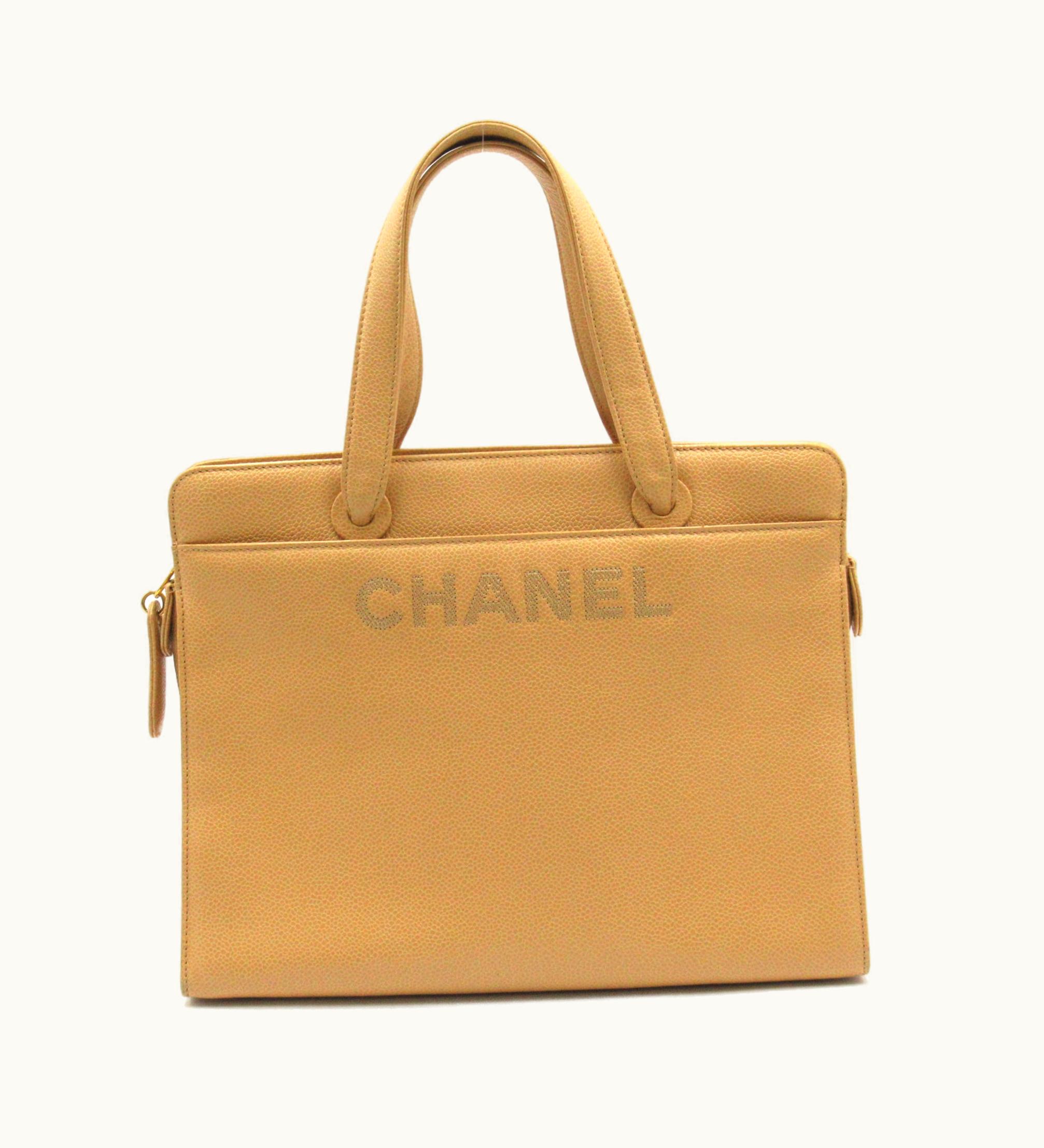 Chanel Chanel Tote Bag Beige Caviar Skin [Grained Calf]