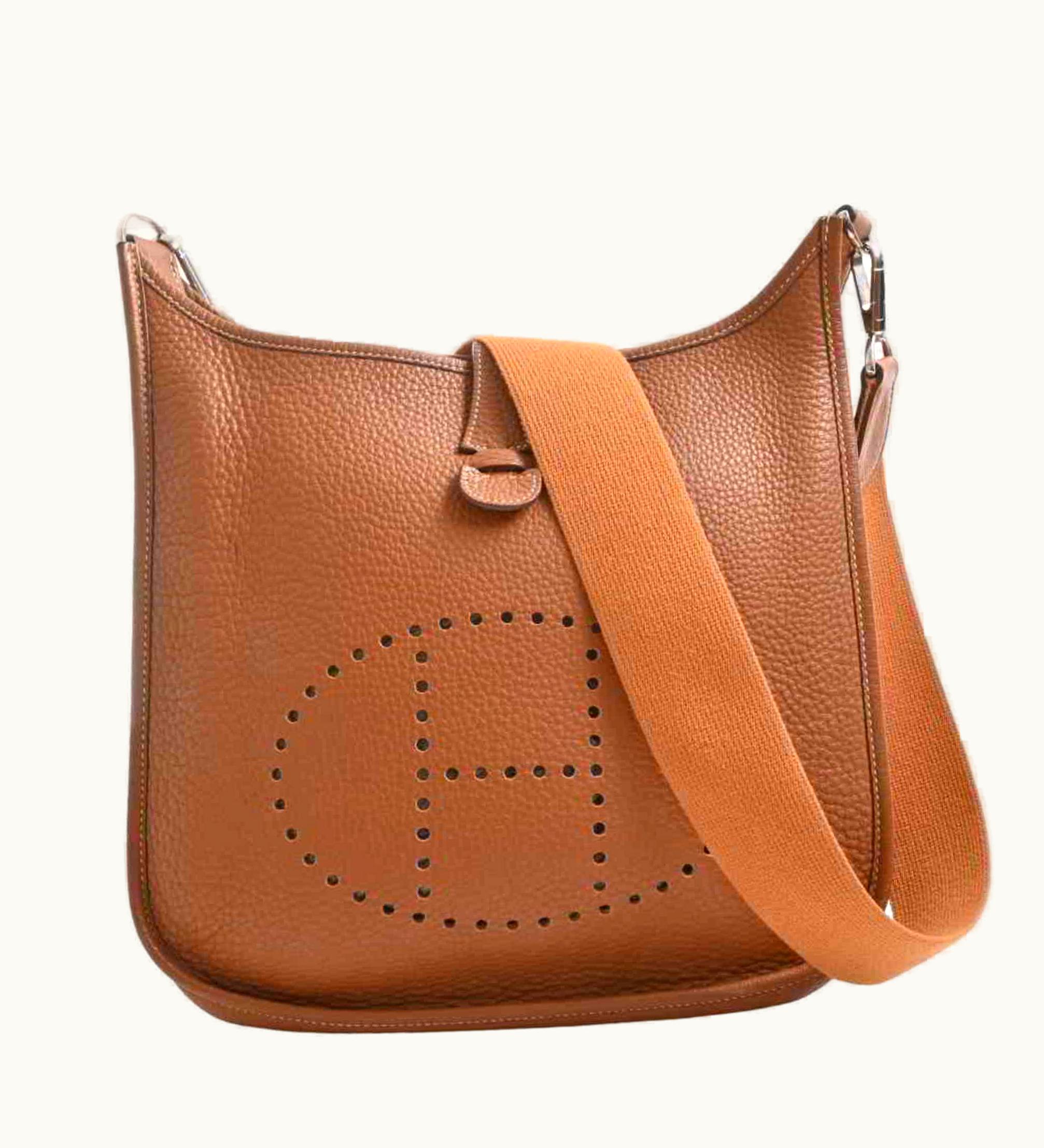 Hermès Hermès Evelyn Taurillon Clemence Shoulder Bag Brown