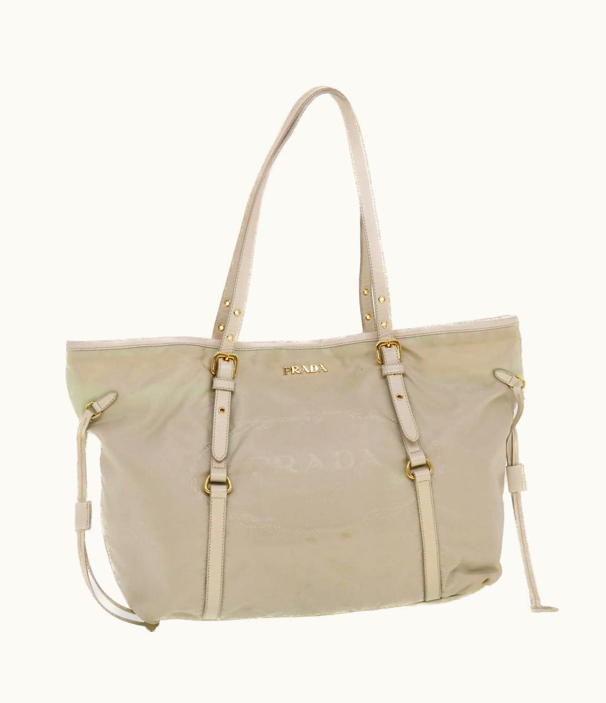 Prada Prada Authentic 44395 Tote Bag Nylon Beige