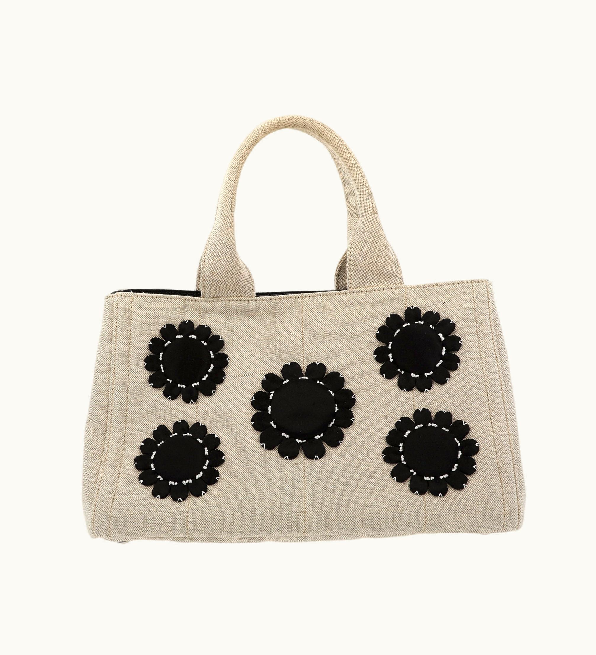 Prada Prada Canapa Handbag In White Fabric
