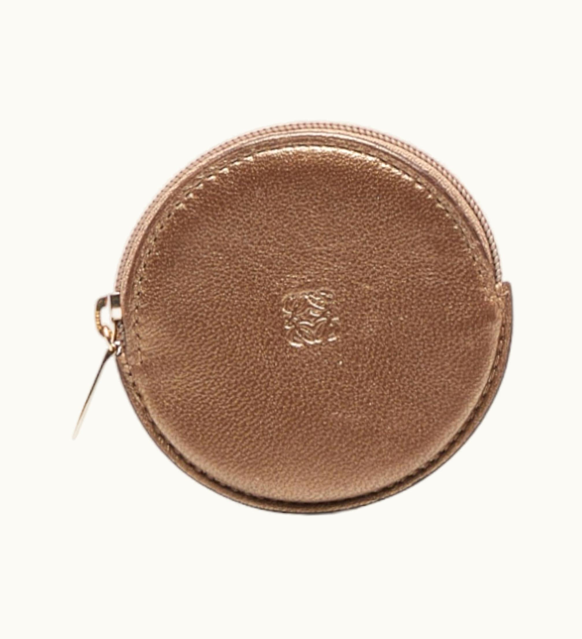 Loewe Loewe Coin Case Brown Leather Ladies